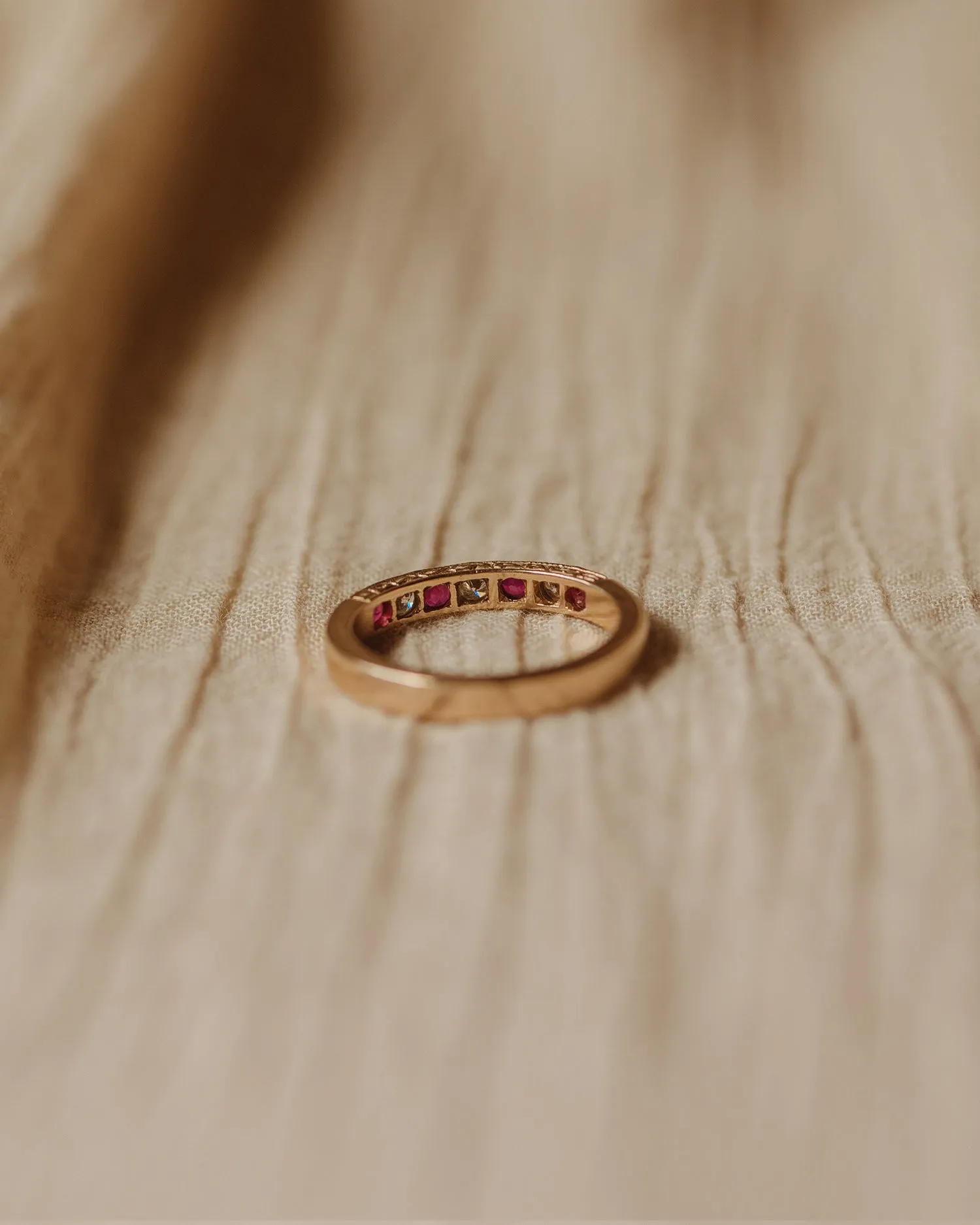 Nellie 9ct Gold Ruby & Diamond Ring sold by Rock n Rose product image thumbnail 5