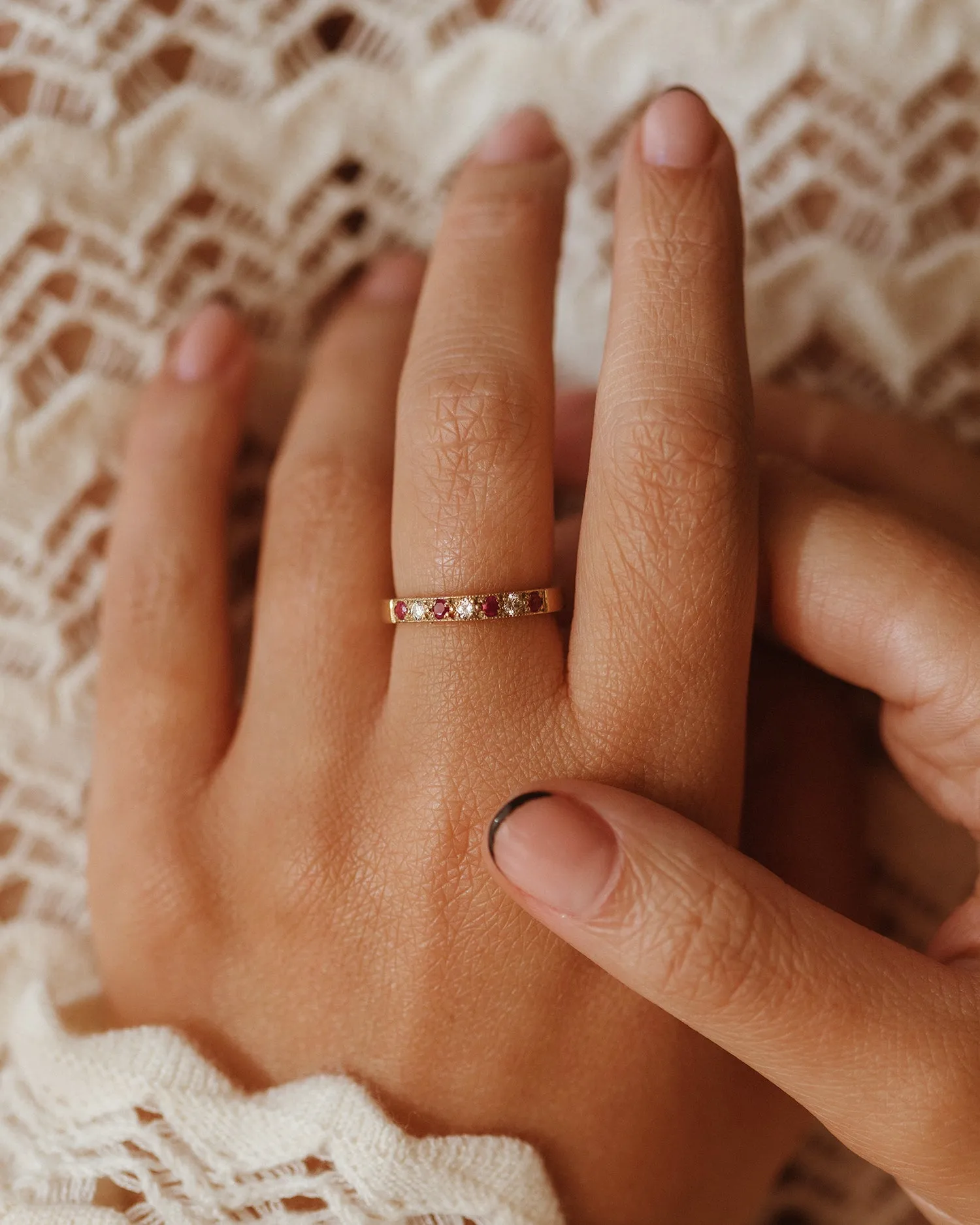 Nellie 9ct Gold Ruby & Diamond Ring sold by Rock n Rose product image thumbnail 2