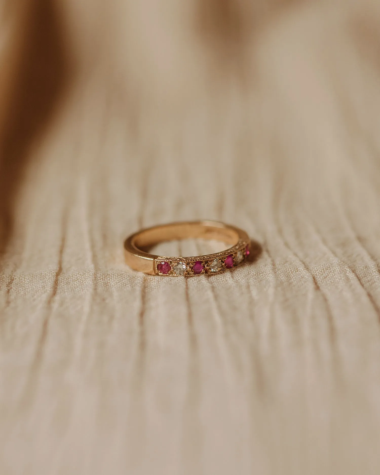 Nellie 9ct Gold Ruby & Diamond Ring sold by Rock n Rose product image thumbnail 3