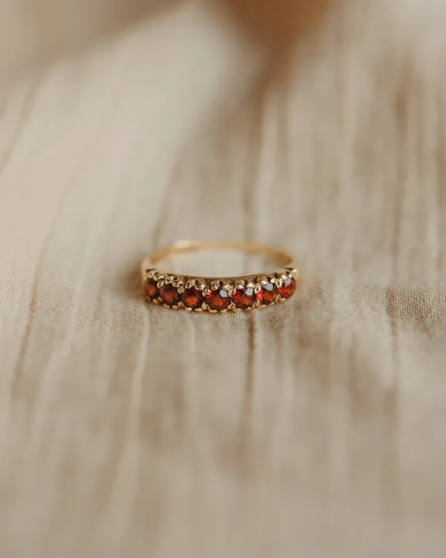 Francine 9ct Gold Garnet Ring sold by Rock n Rose