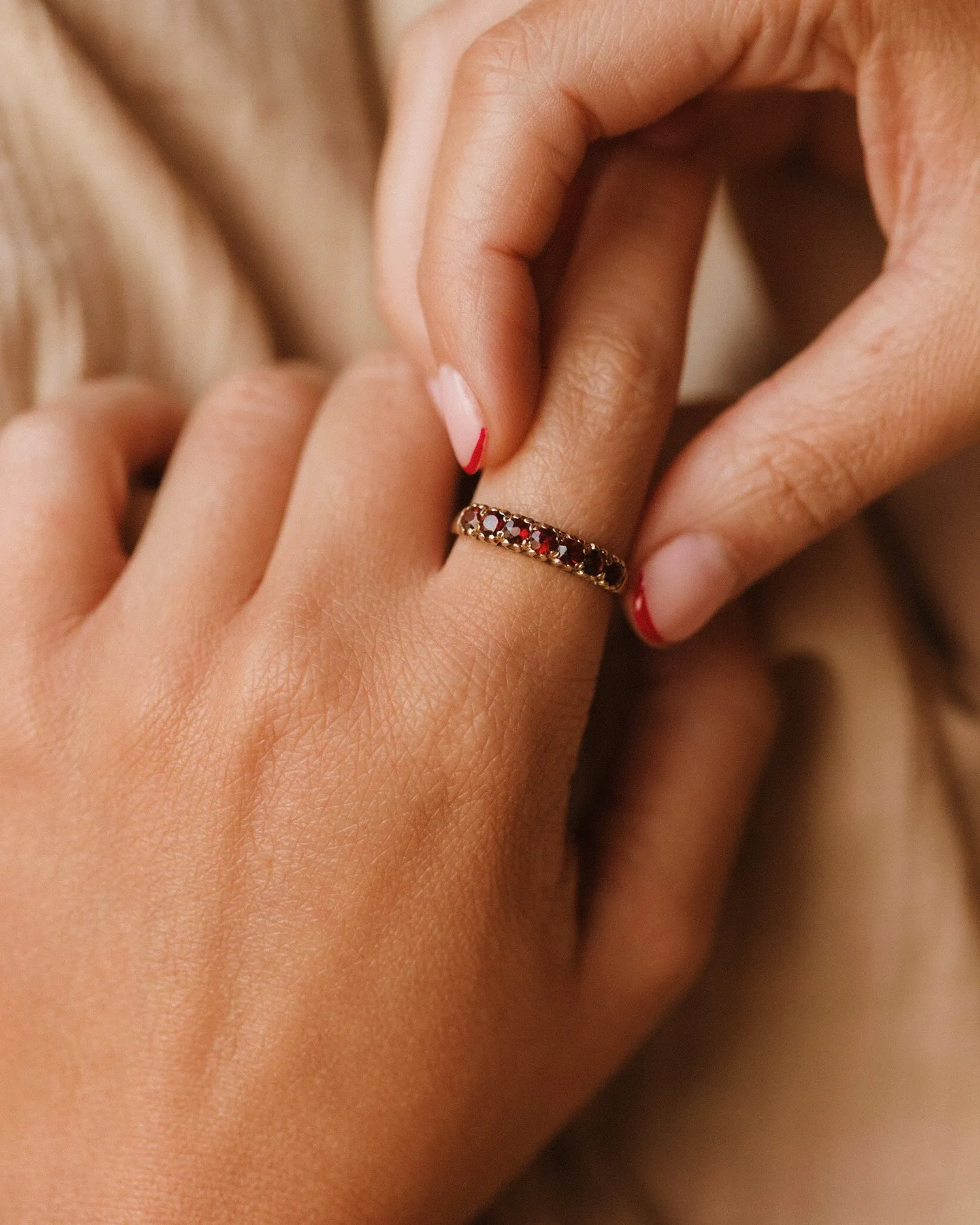 Francine 9ct Gold Garnet Ring sold by Rock n Rose product image thumbnail 2