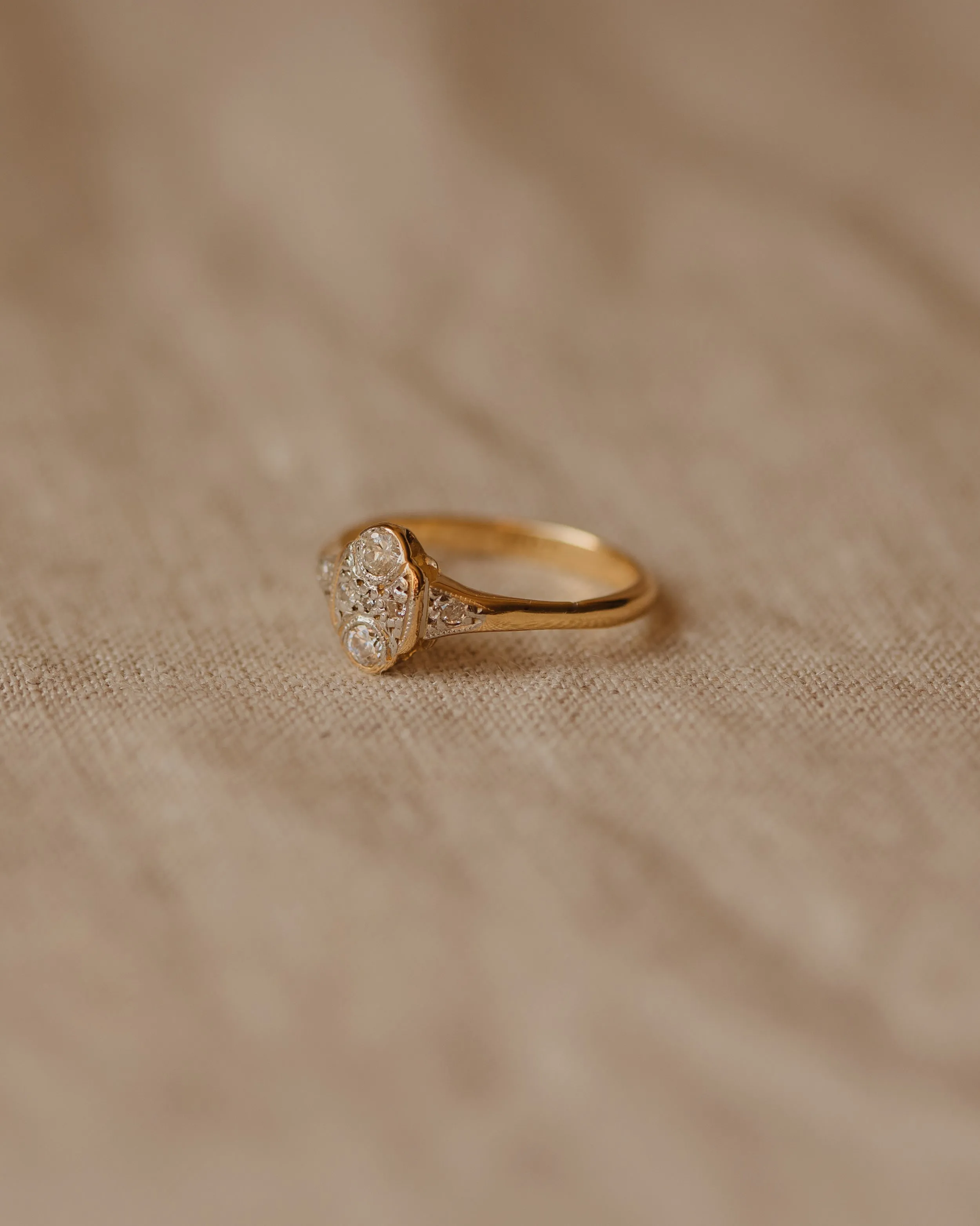 Charlotte Antique 18ct Gold Diamond Ring sold by Rock n Rose product image thumbnail 4