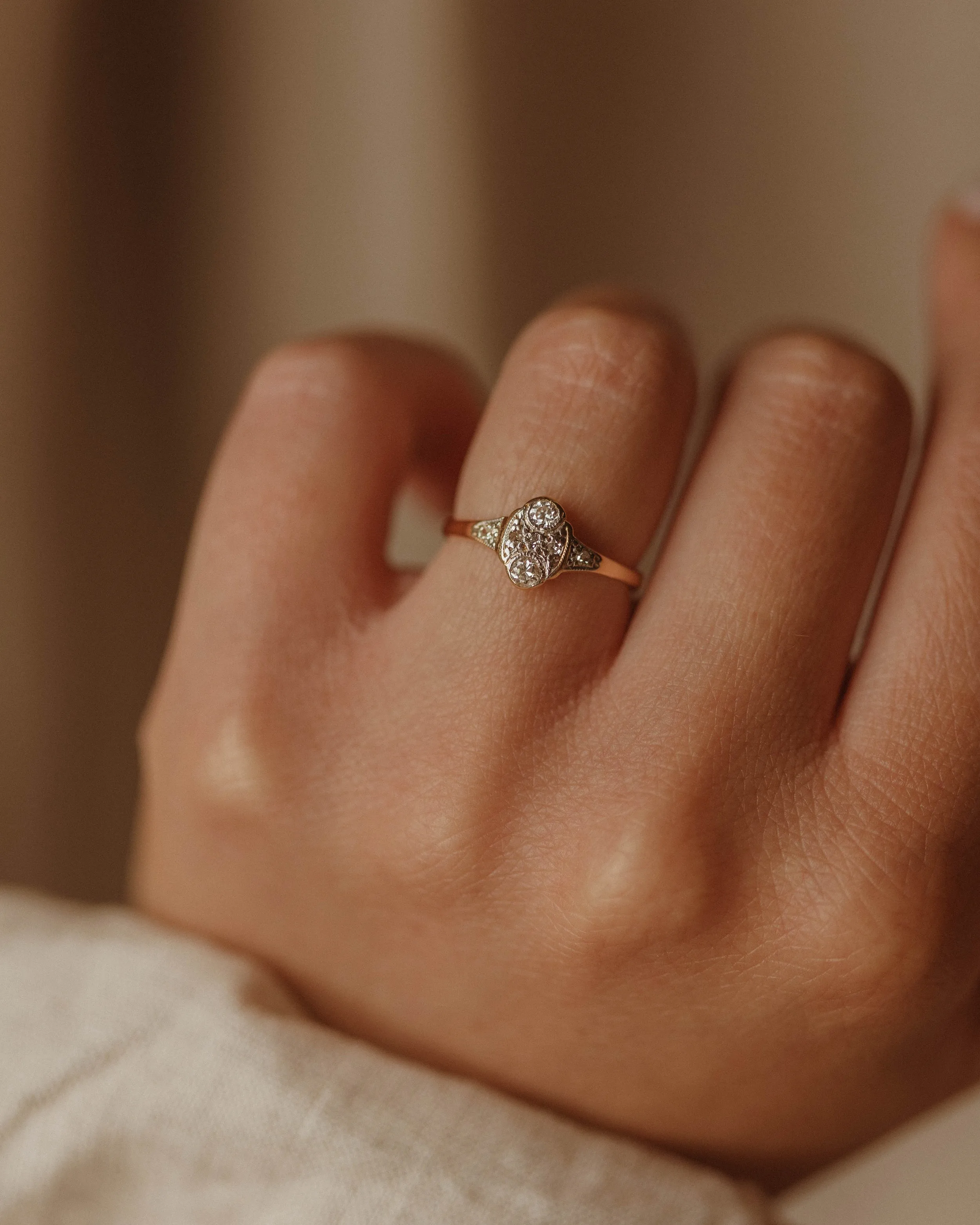 Charlotte Antique 18ct Gold Diamond Ring sold by Rock n Rose