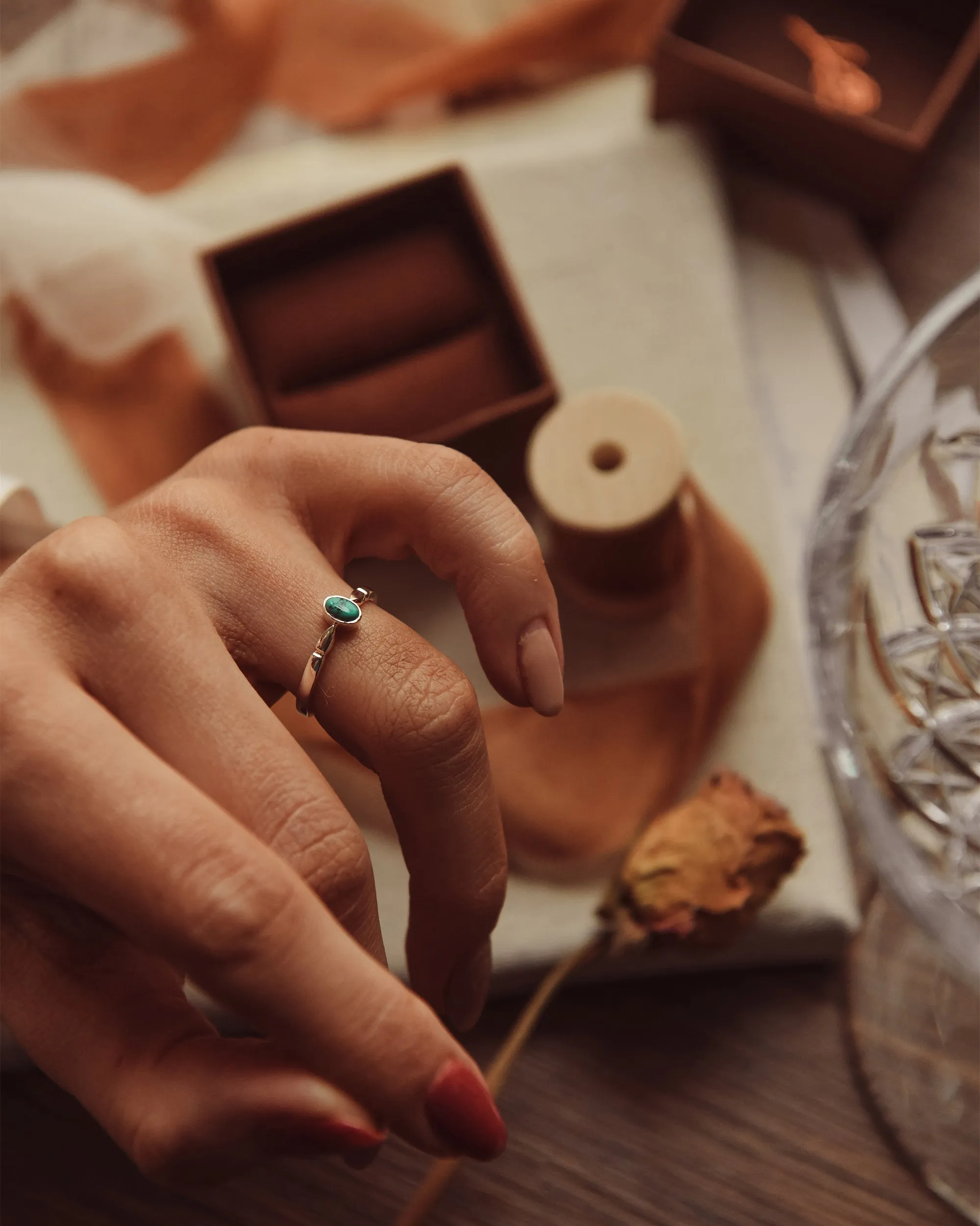 Joanie Sterling Silver Birthstone Ring - December sold by Rock n Rose product image thumbnail 5