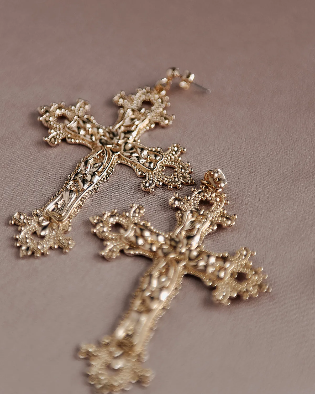 Gabrielle Baroque Cross Earrings sold by Rock n Rose product image thumbnail 2