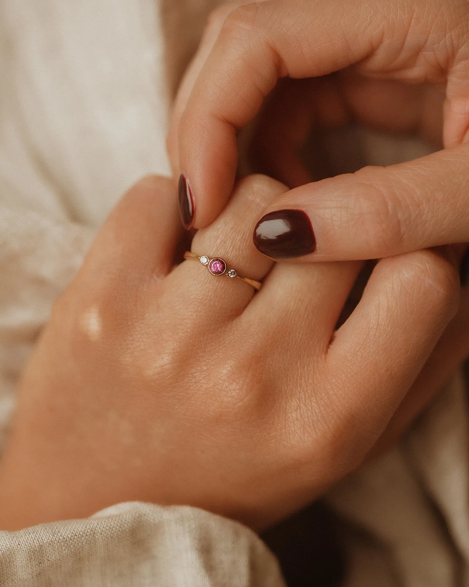 Eliza 9ct Gold Vintage Ruby & Diamond Ring sold by Rock n Rose product image thumbnail 2