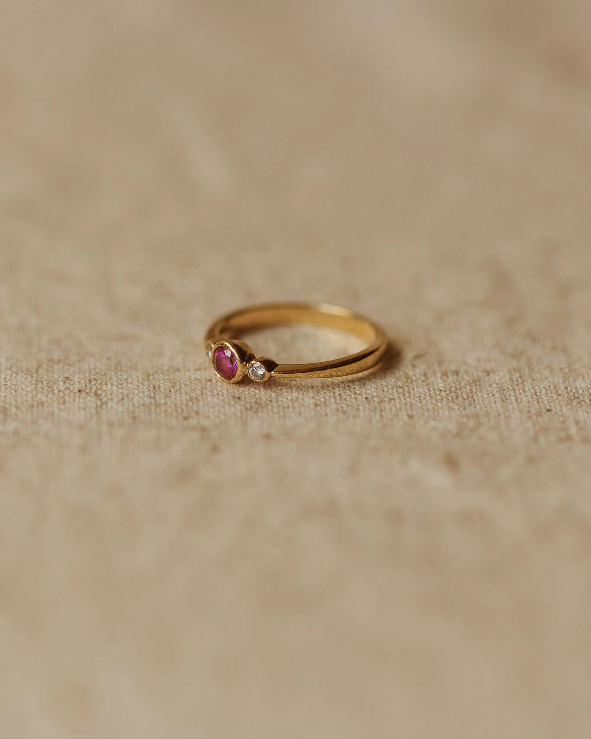 Eliza 9ct Gold Vintage Ruby & Diamond Ring sold by Rock n Rose product image thumbnail 3