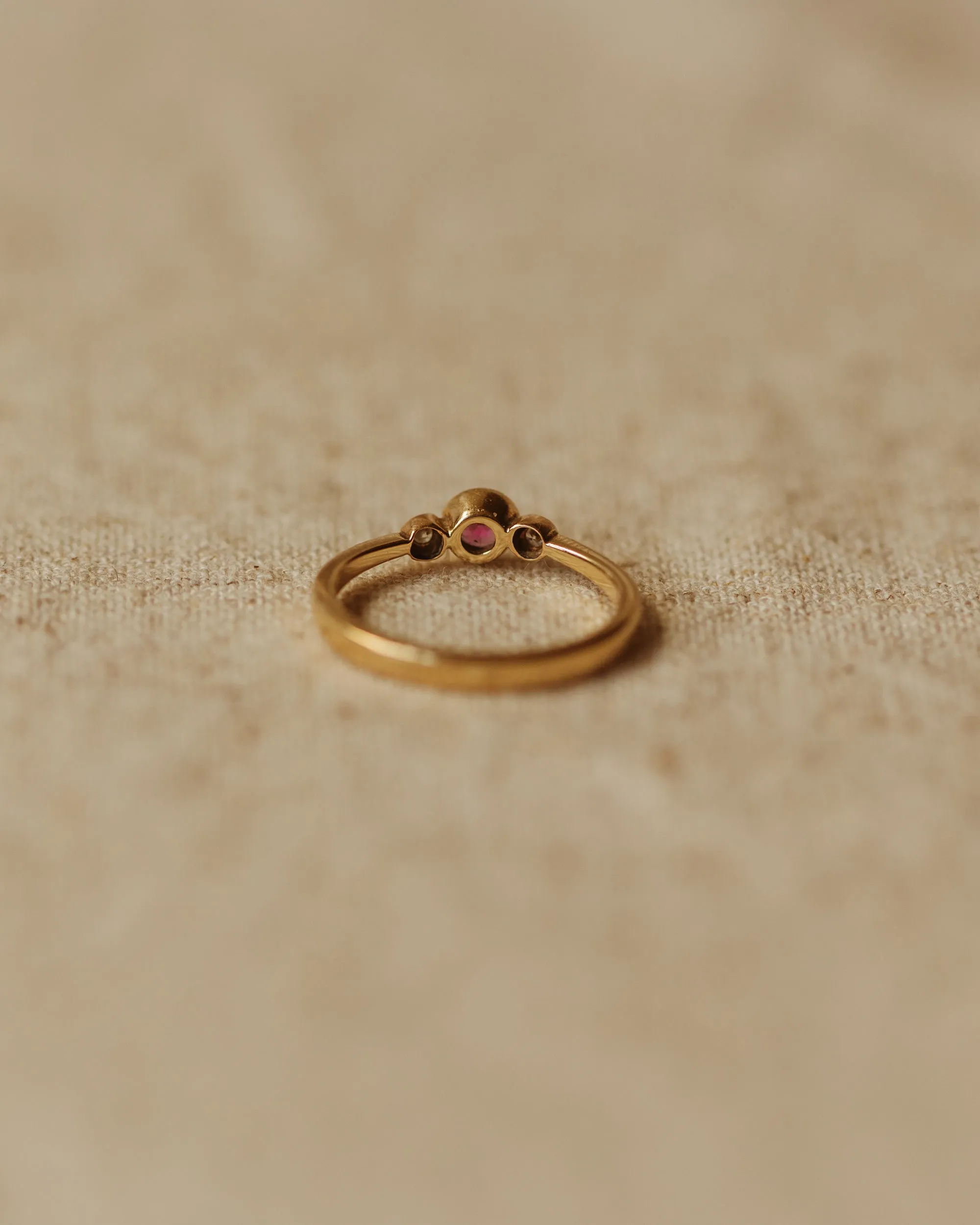 Eliza 9ct Gold Vintage Ruby & Diamond Ring sold by Rock n Rose product image thumbnail 4