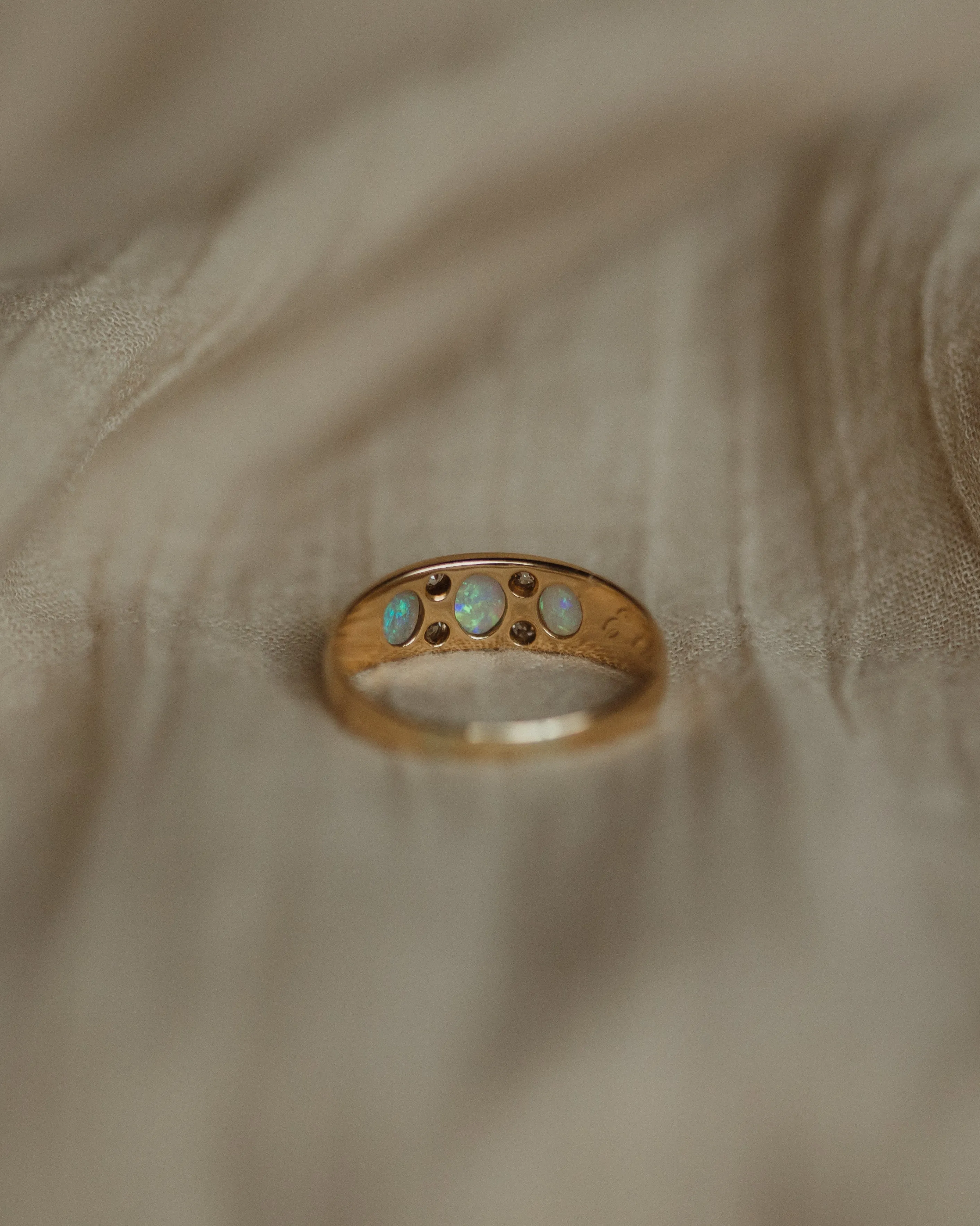 Paisley 1911 Antique 18ct Gold Opal & Diamond Ring sold by Rock n Rose product image thumbnail 5
