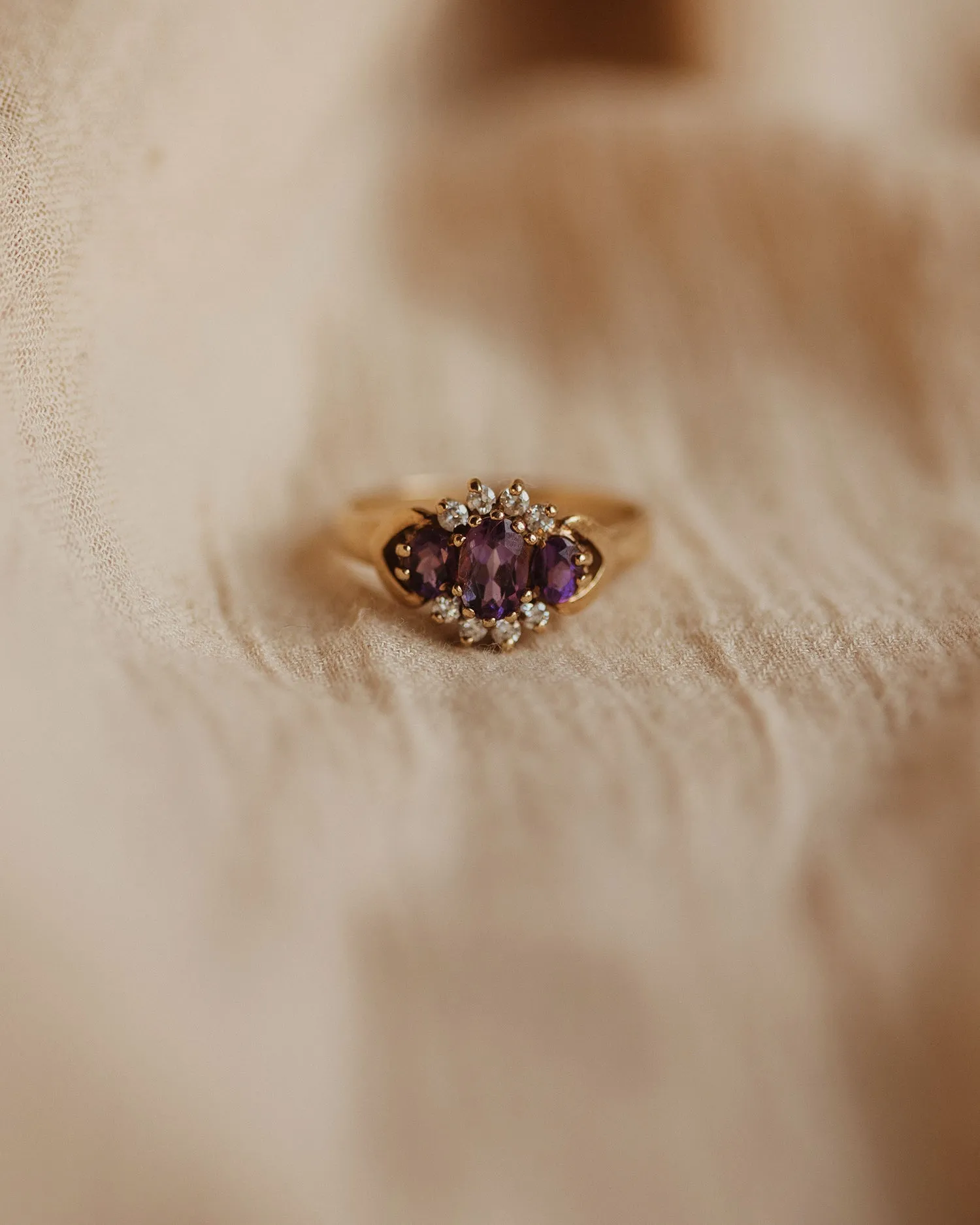 Prue 9ct Gold Vintage Amethyst Ring sold by Rock n Rose product image thumbnail 2