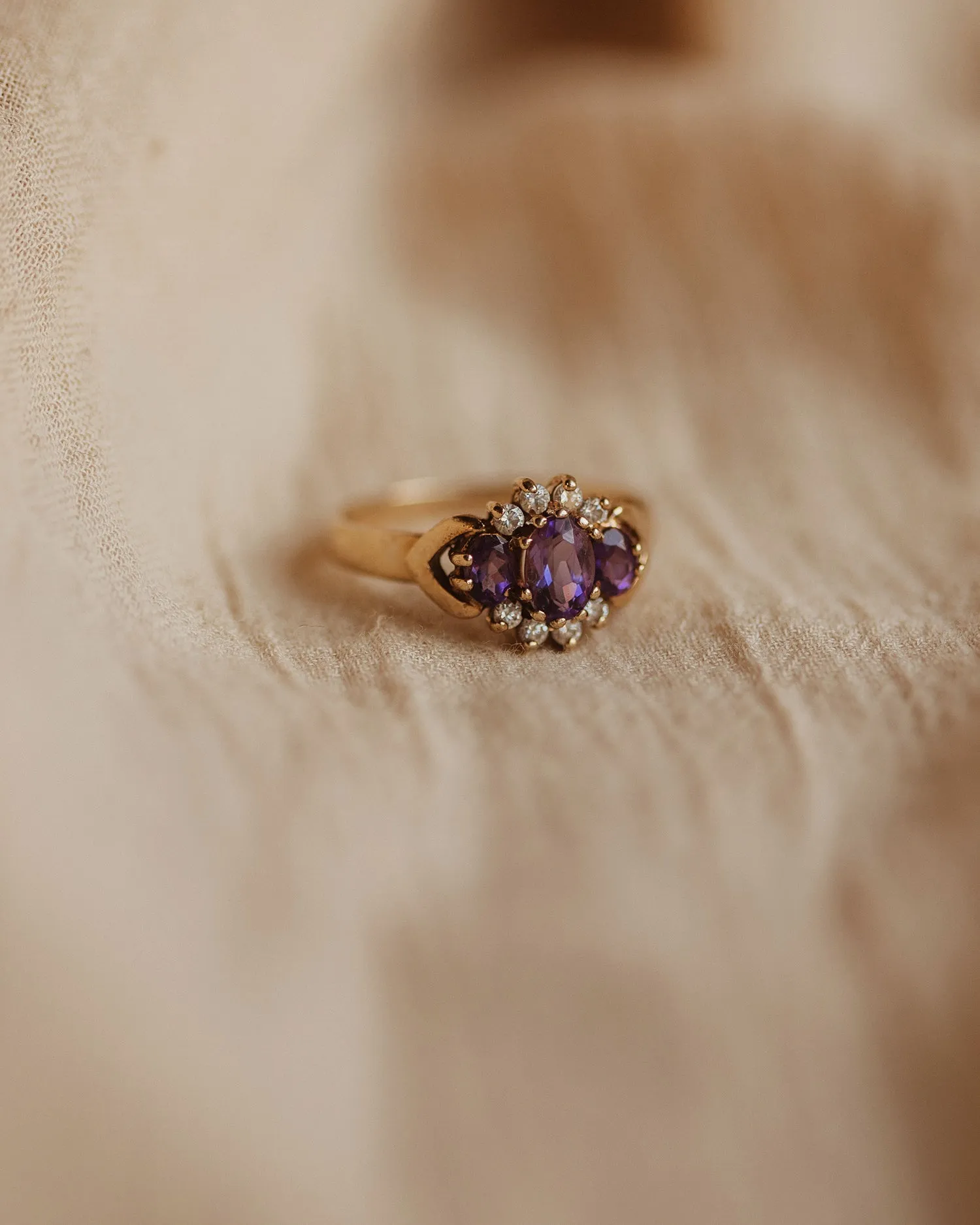 Prue 9ct Gold Vintage Amethyst Ring sold by Rock n Rose product image thumbnail 3