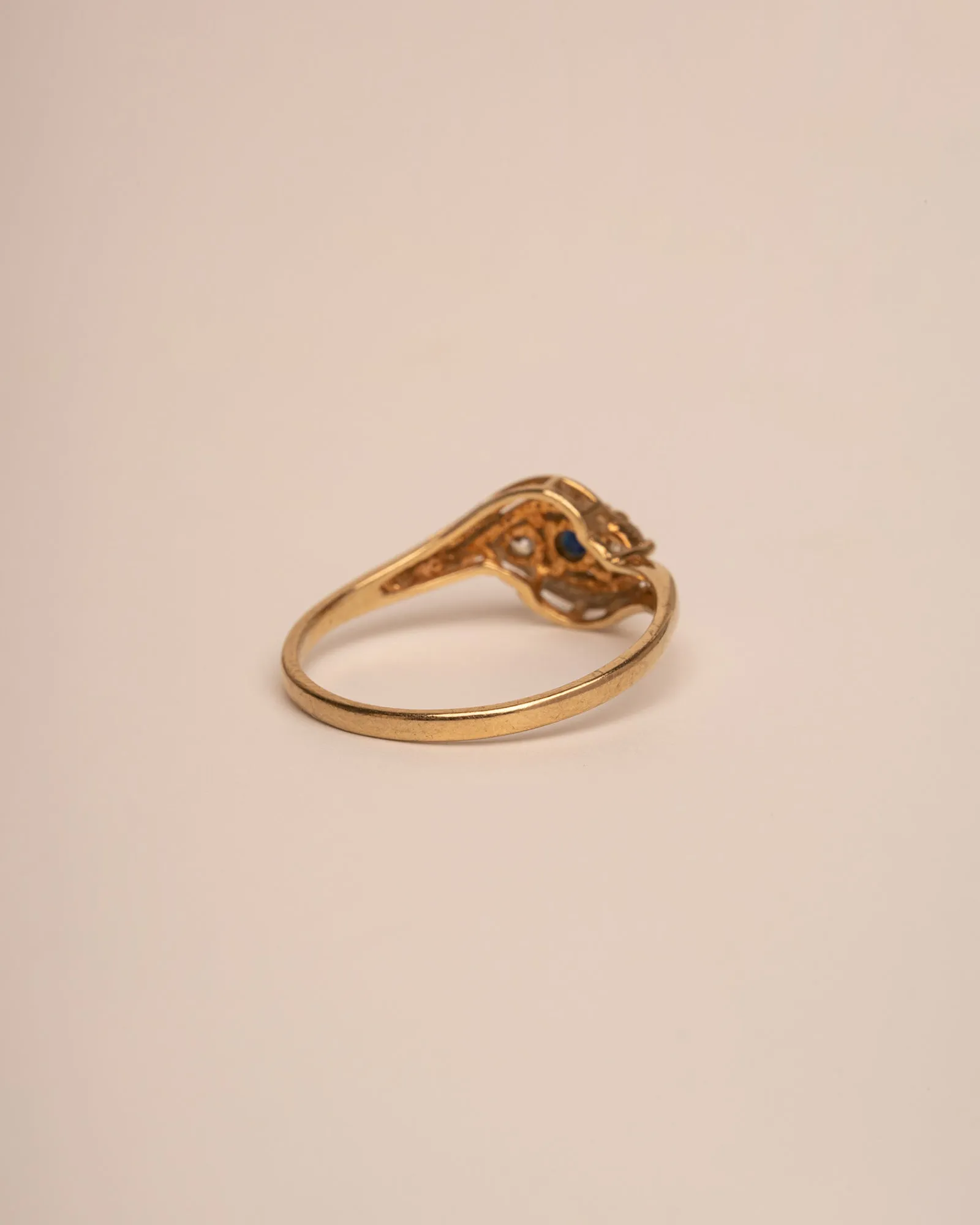 Jean 9ct Gold Sapphire Crossover Ring sold by Rock n Rose product image thumbnail 5