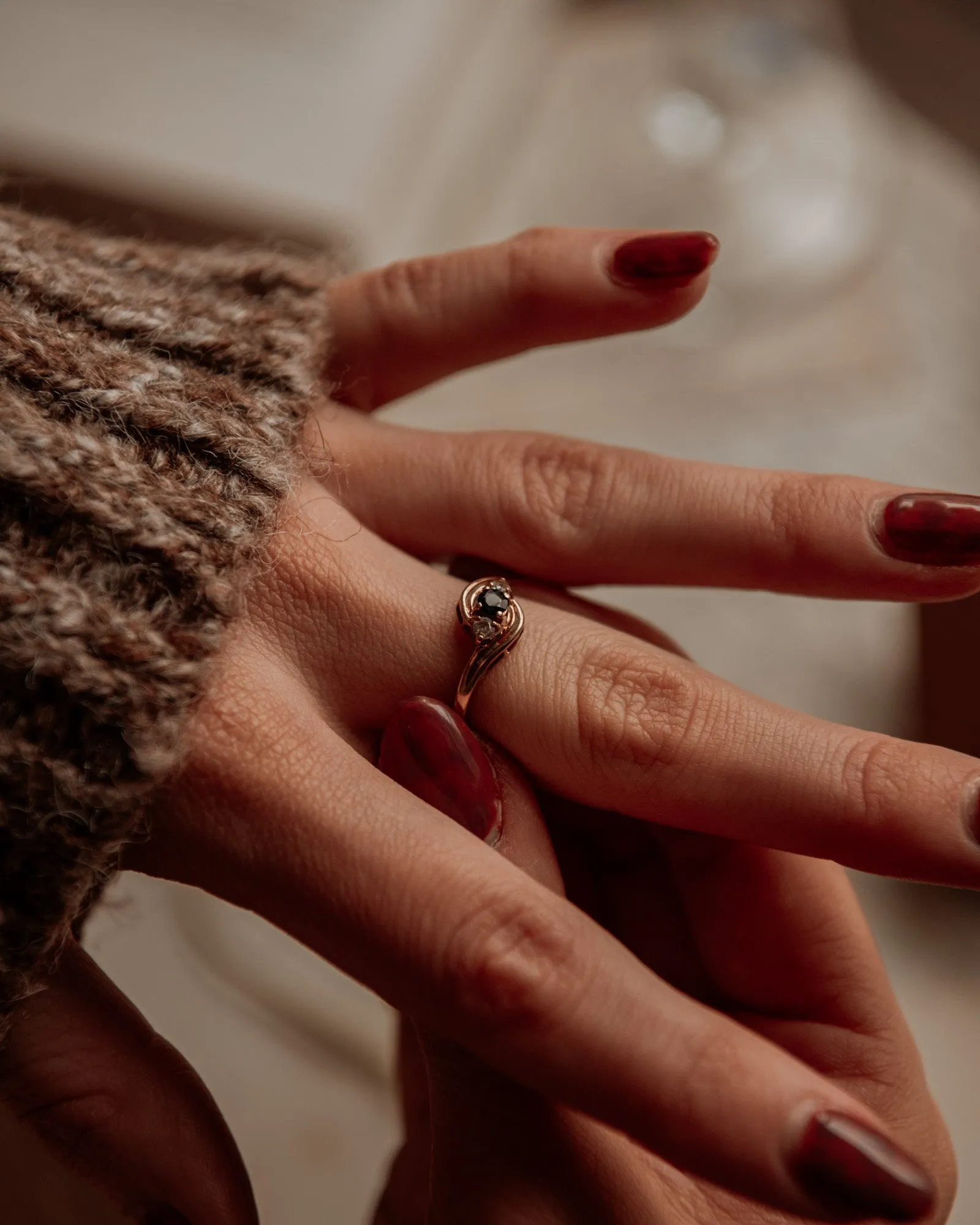 Jean 9ct Gold Sapphire Crossover Ring sold by Rock n Rose product image thumbnail 3