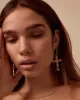 Esther Cross Hoop Earrings sold by Rock n Rose