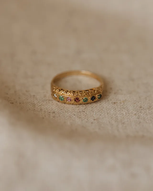 Martha 1985 9ct Gold Dearest Half Eternity Ring sold by Rock n Rose