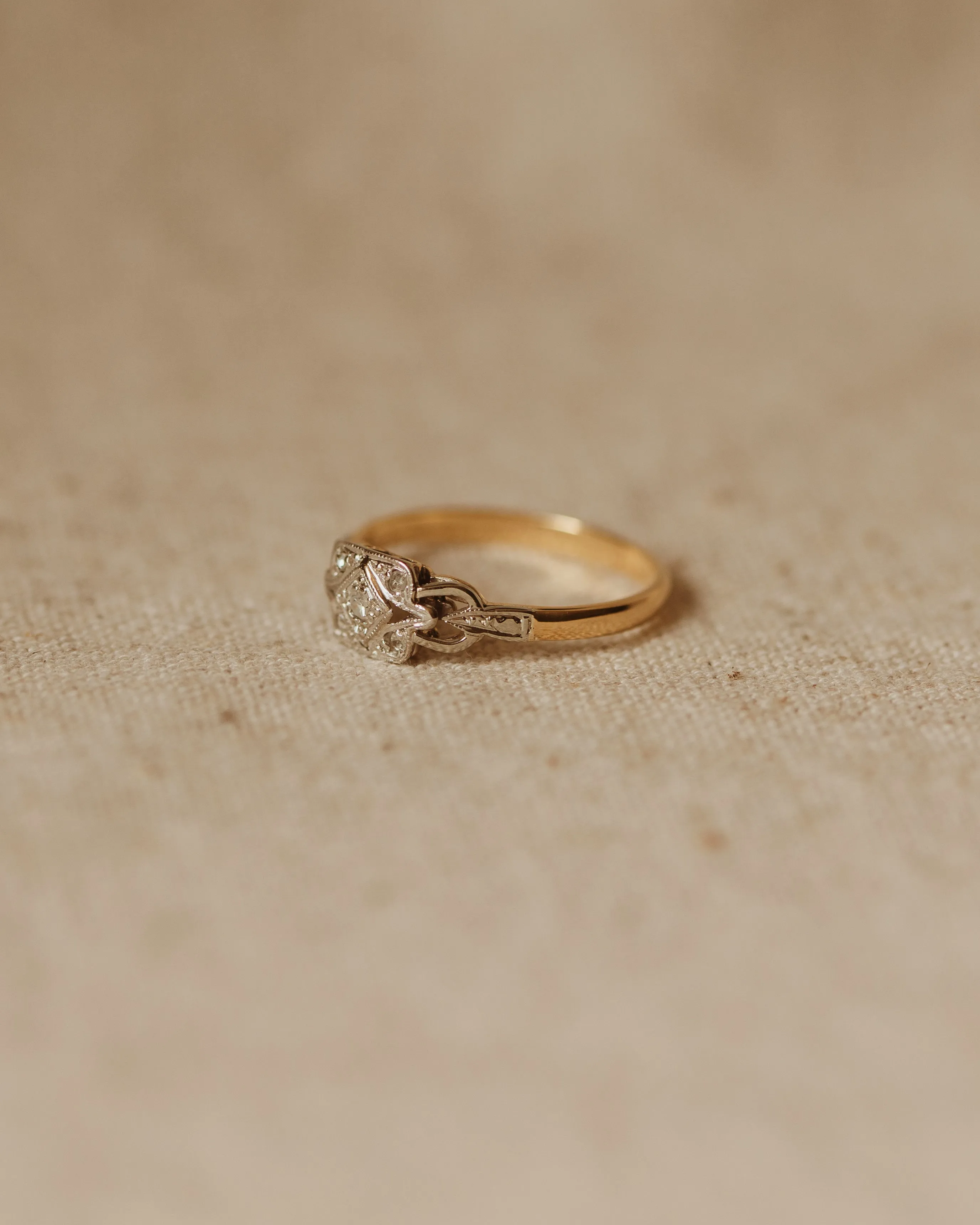 Maeve Antique 18ct Gold Art Deco Diamond Ring sold by Rock n Rose product image thumbnail 3