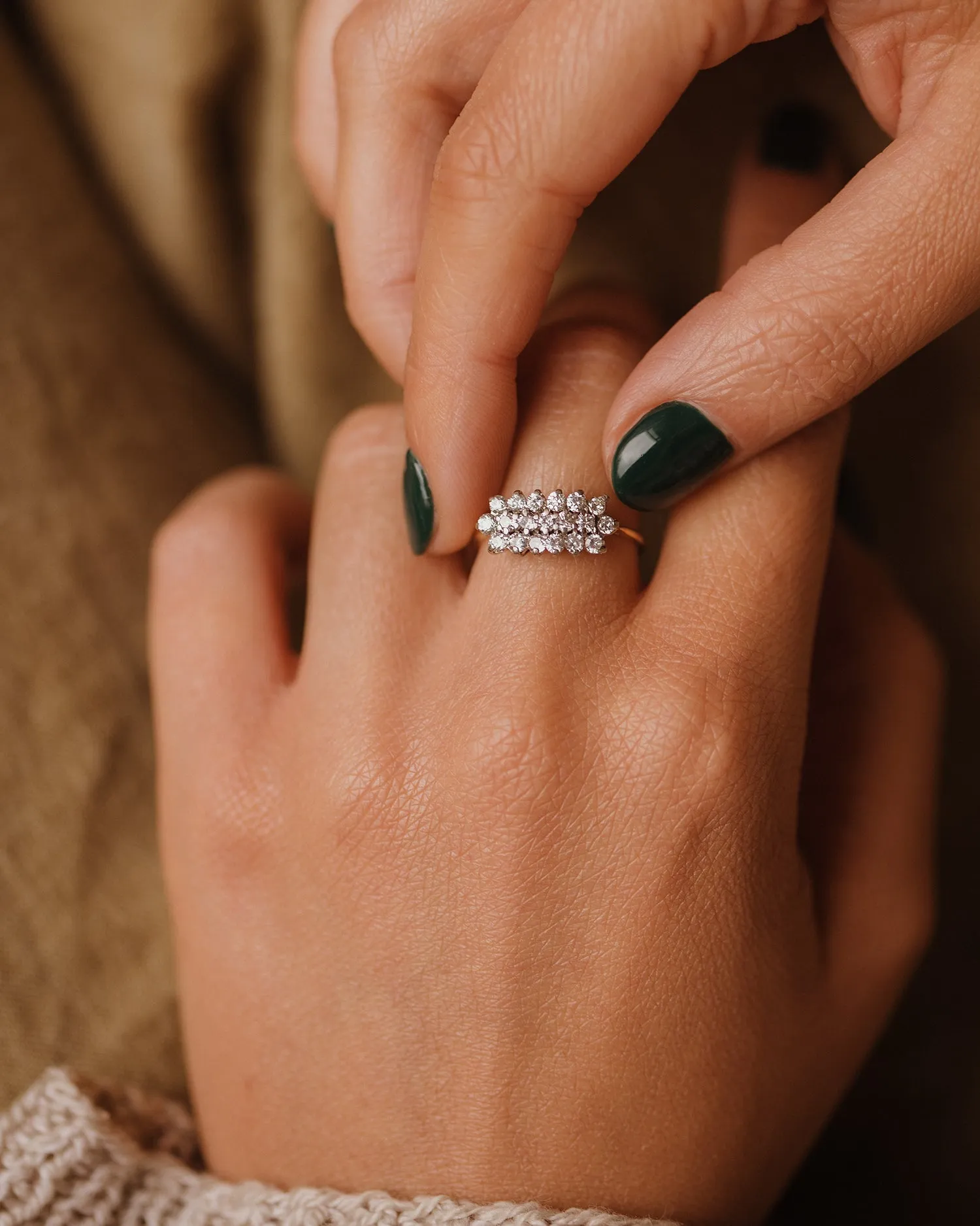 Bess 1982 9ct Gold CZ Ring sold by Rock n Rose