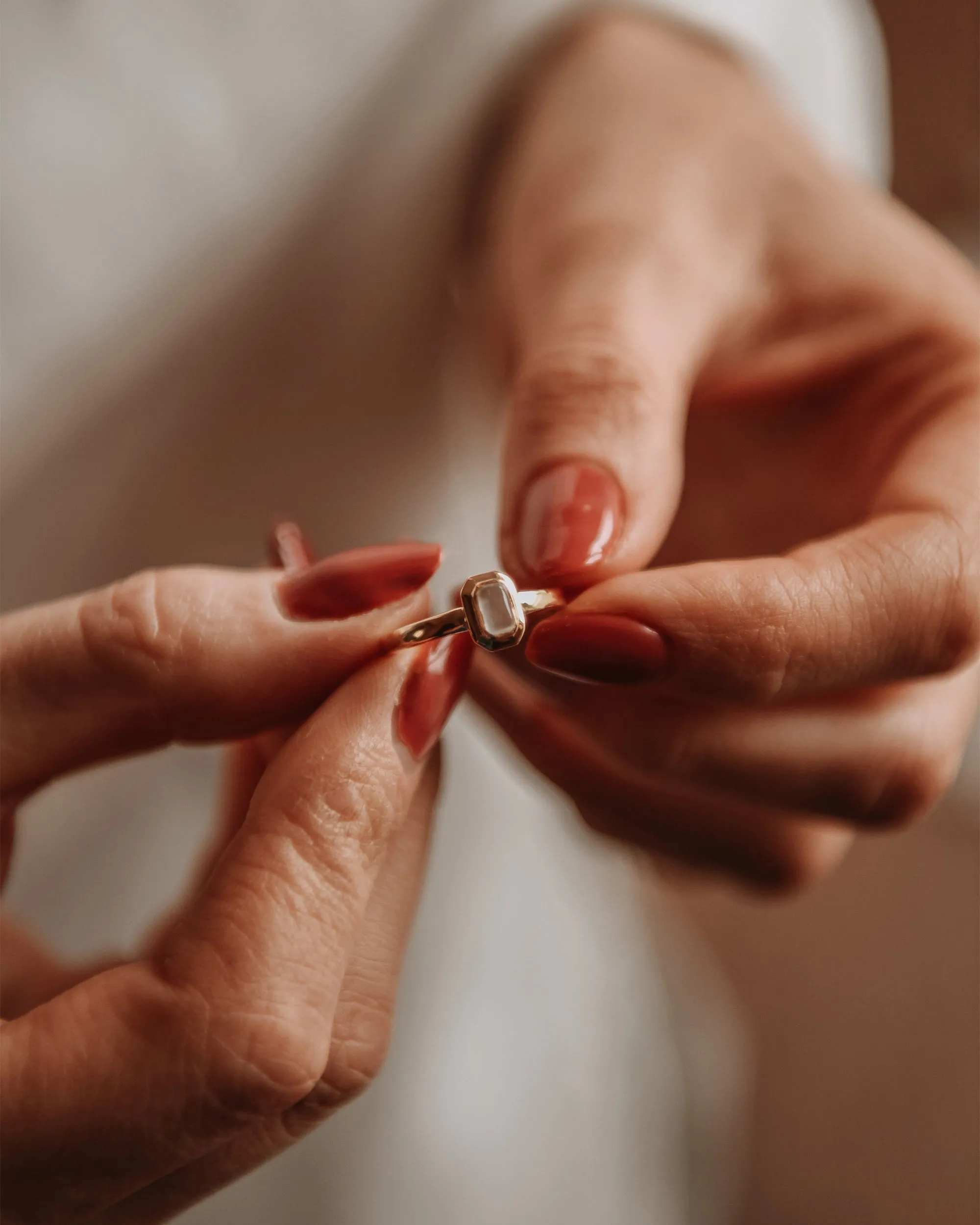 Frances Gold Vermeil Birthstone Ring - March sold by Rock n Rose product image thumbnail 5