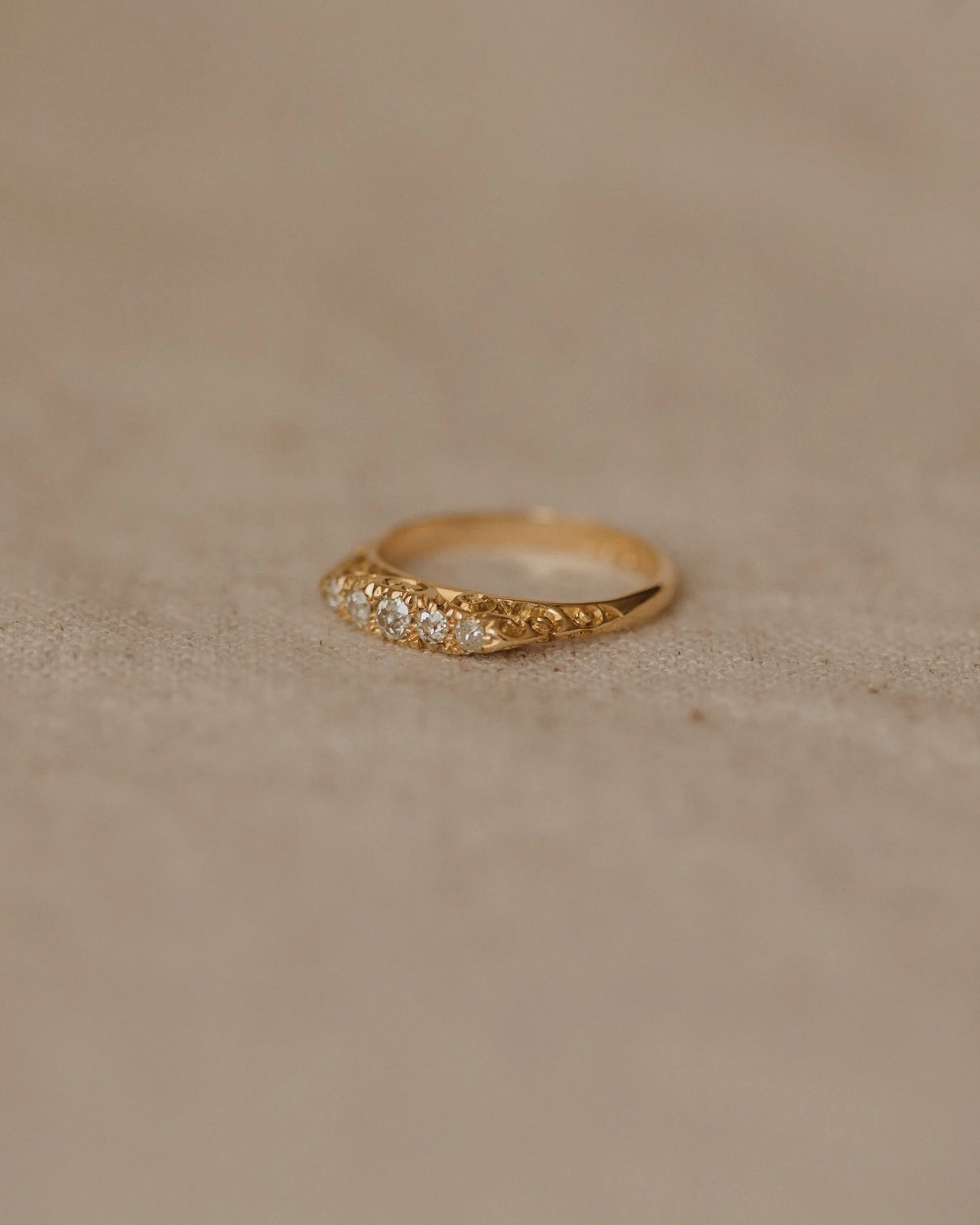 Etta 1910 18ct Gold Five Stone Diamond Ring sold by Rock n Rose product image thumbnail 4