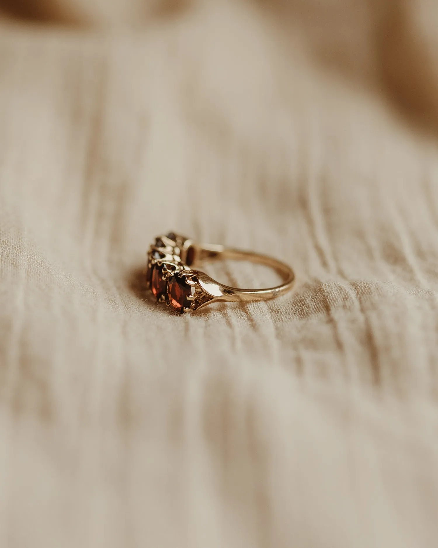 Lavinia 1975 9ct Gold Garnet Ring sold by Rock n Rose product image thumbnail 5