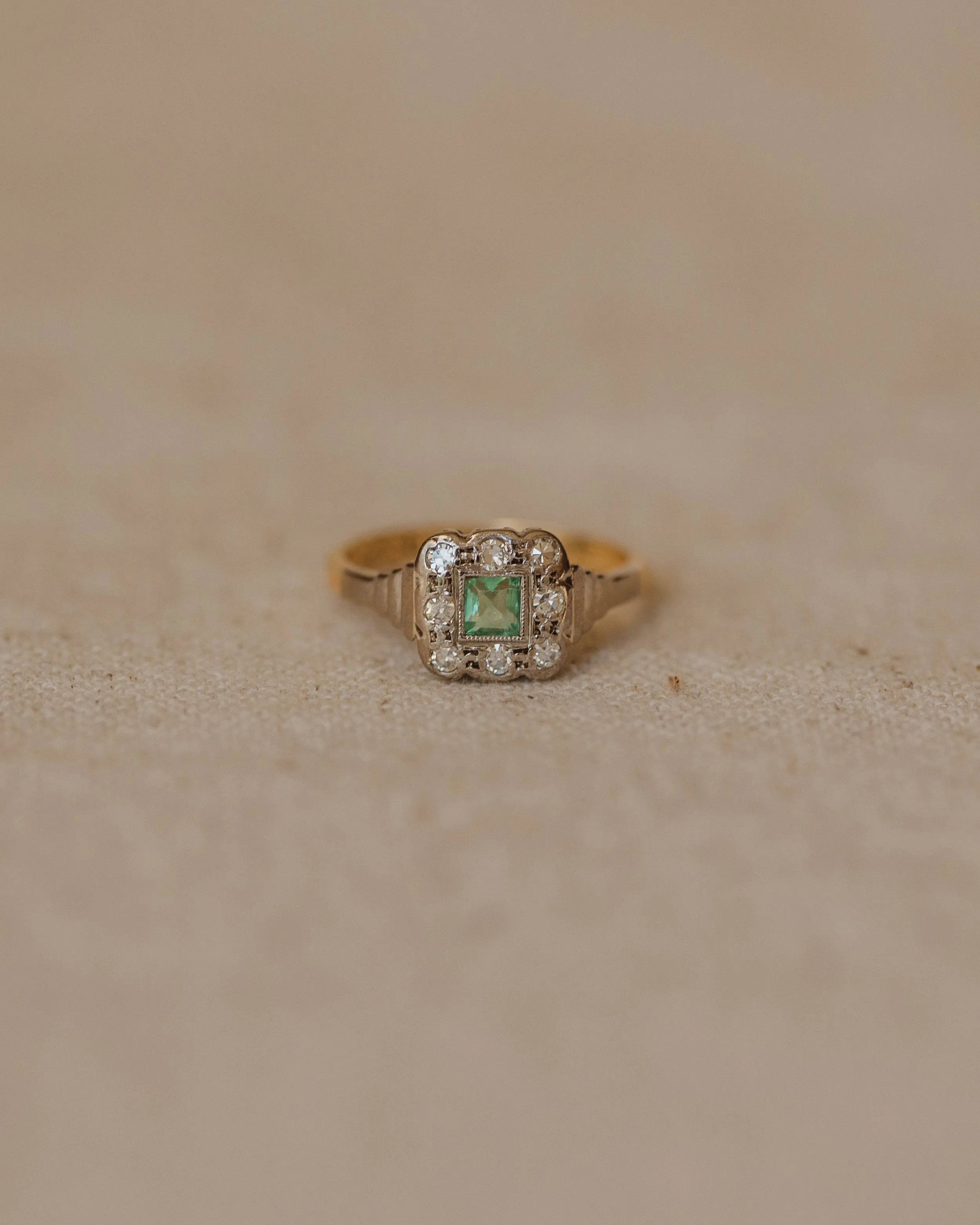 Johanna 1962 18ct Gold Emerald & Diamond Ring sold by Rock n Rose product image thumbnail 3