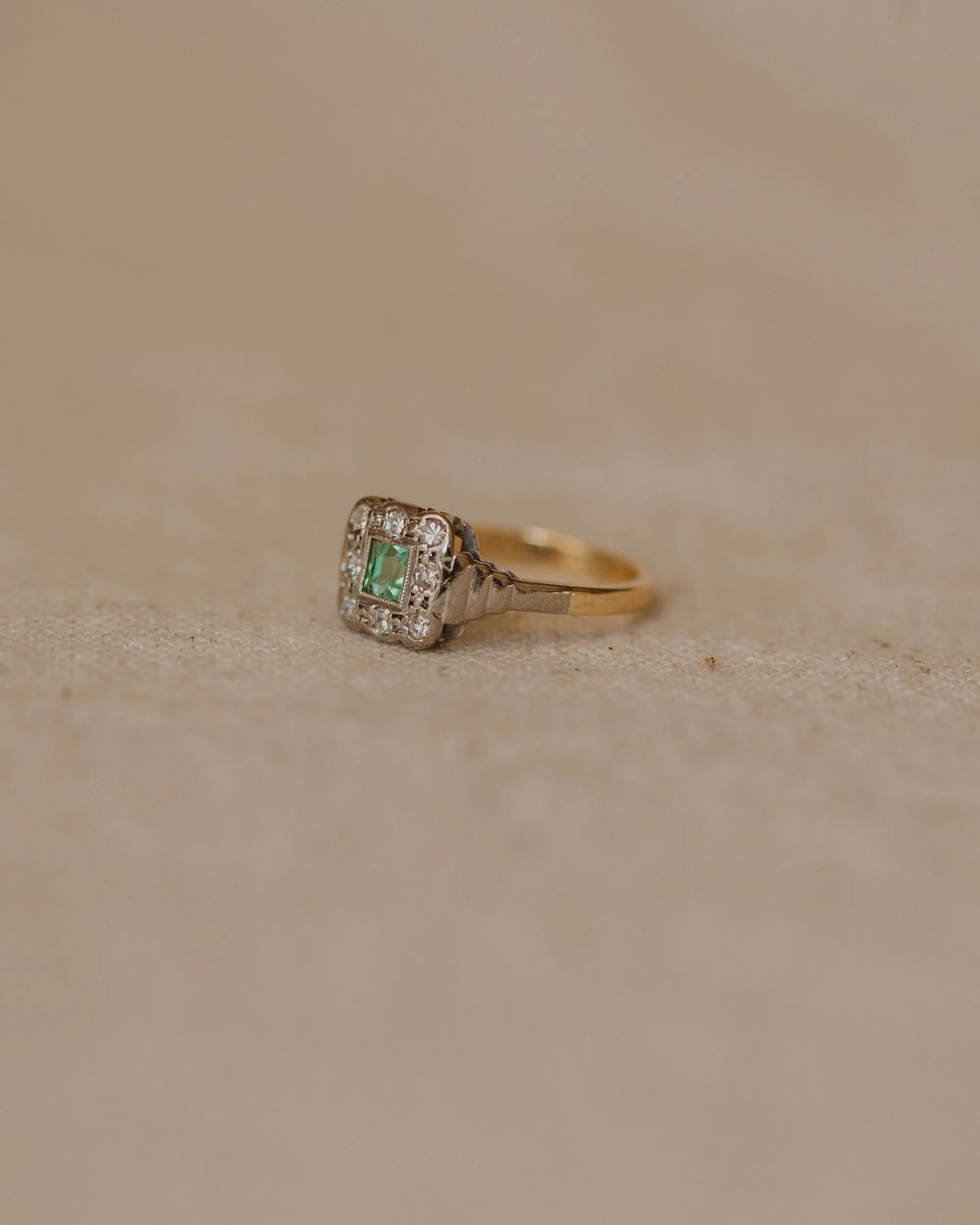 Johanna 1962 18ct Gold Emerald & Diamond Ring sold by Rock n Rose product image thumbnail 4