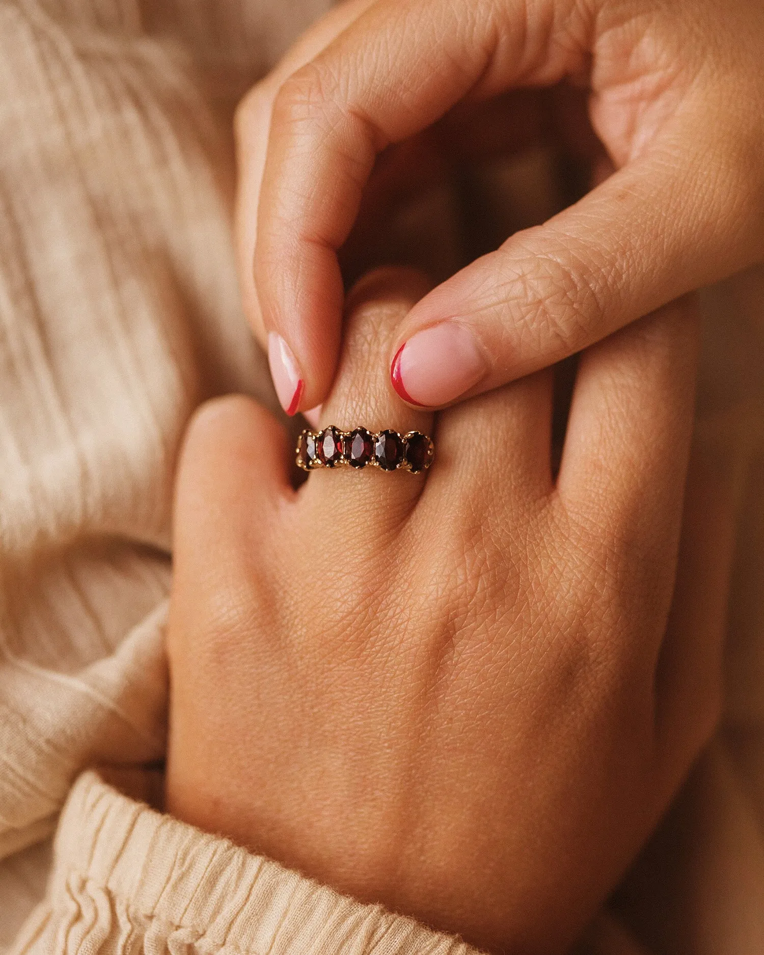 Lavinia 1975 9ct Gold Garnet Ring sold by Rock n Rose product image thumbnail 2