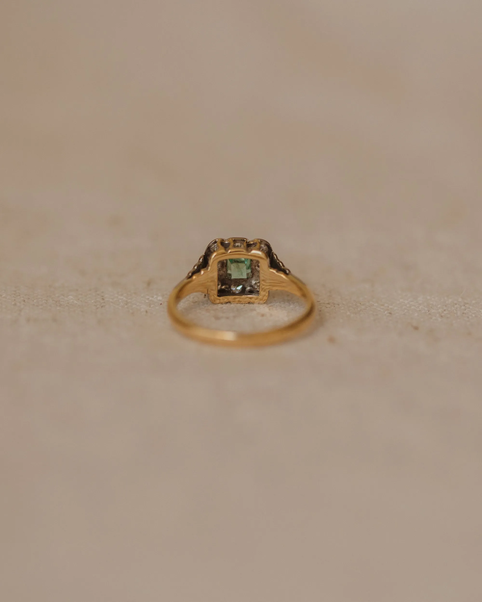 Johanna 1962 18ct Gold Emerald & Diamond Ring sold by Rock n Rose product image thumbnail 5
