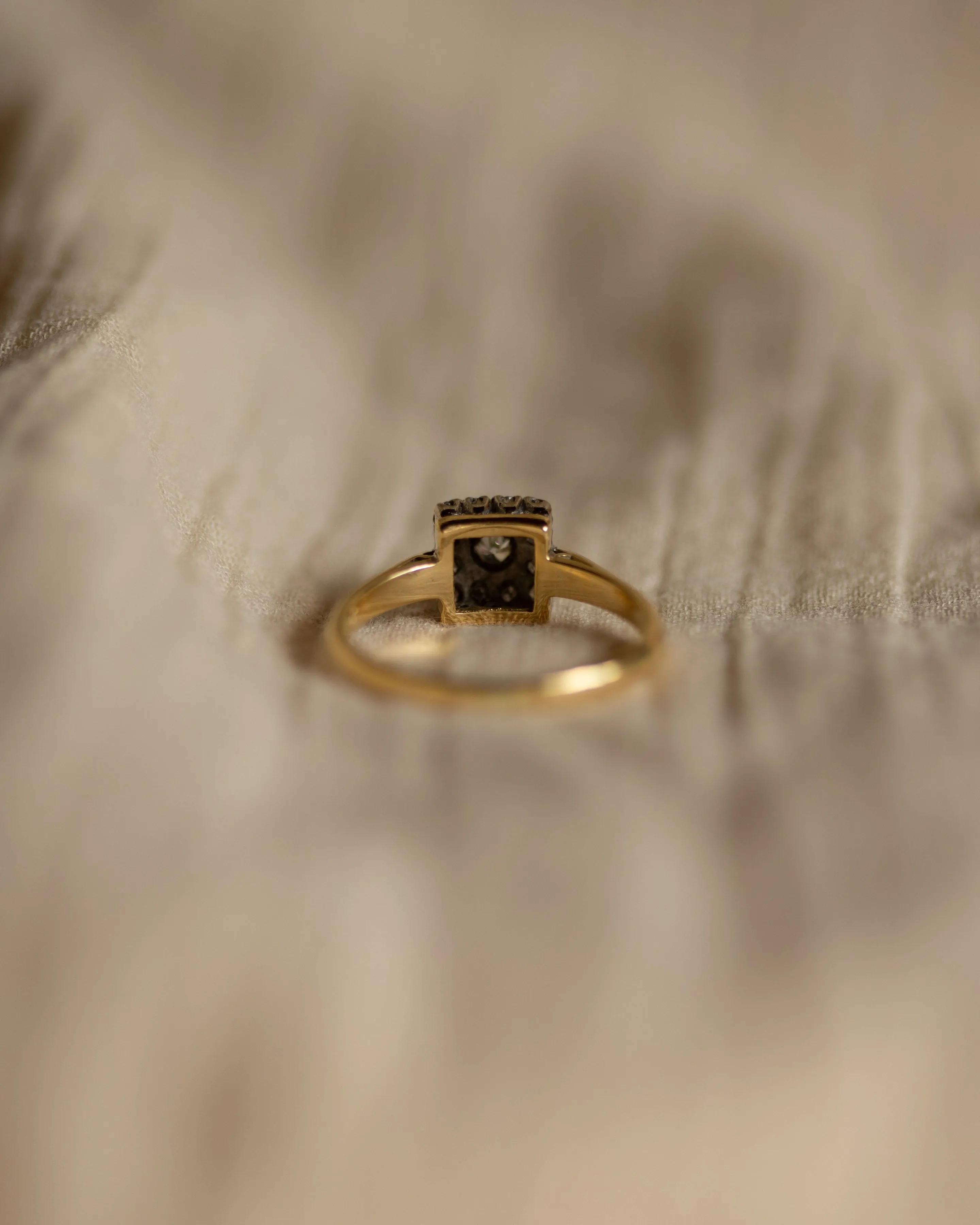 Gwendolyn Vintage 18ct Gold Diamond Cluster Ring sold by Rock n Rose product image thumbnail 5