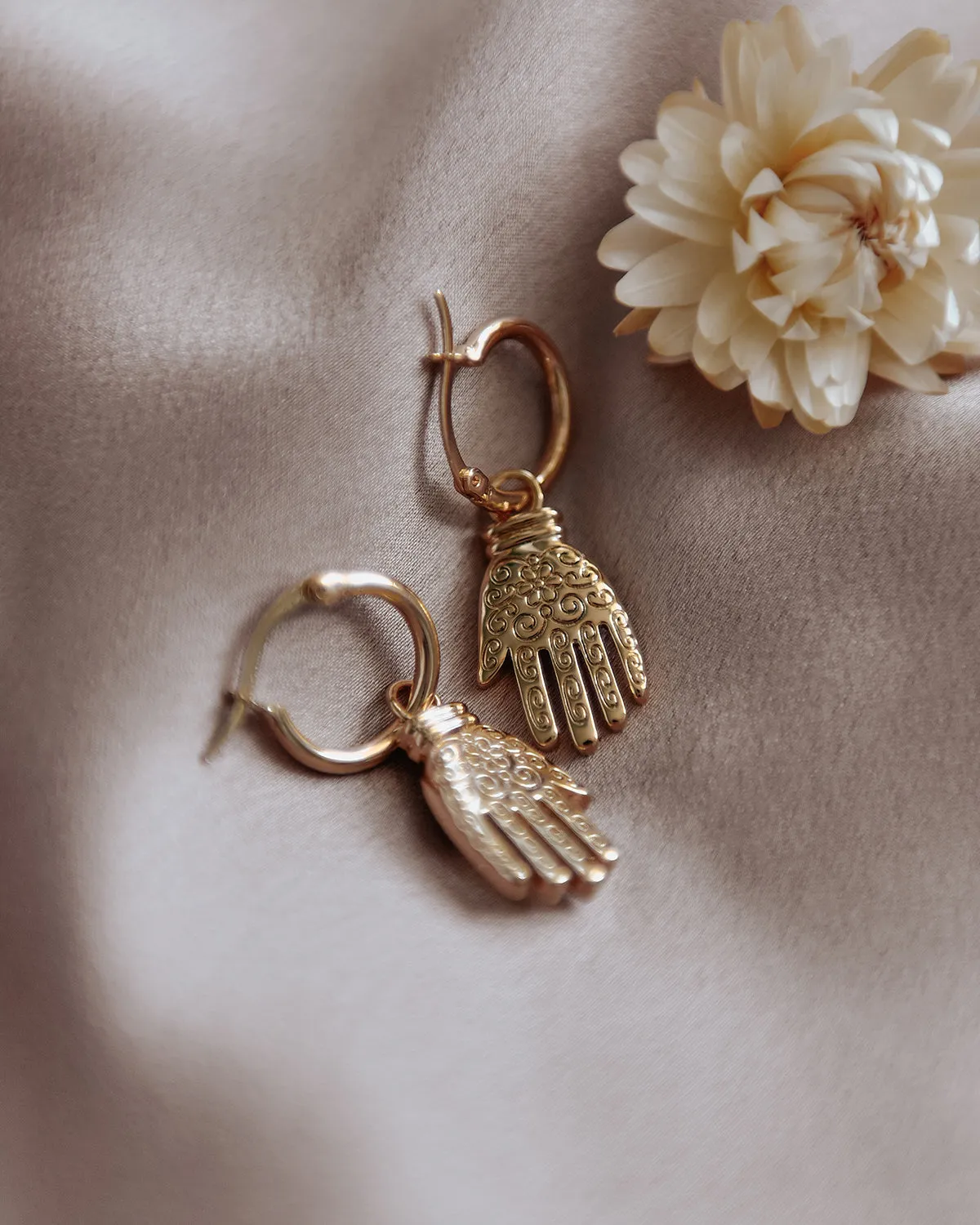 Madonna Hand Hoop Earrings sold by Rock n Rose product image thumbnail 2