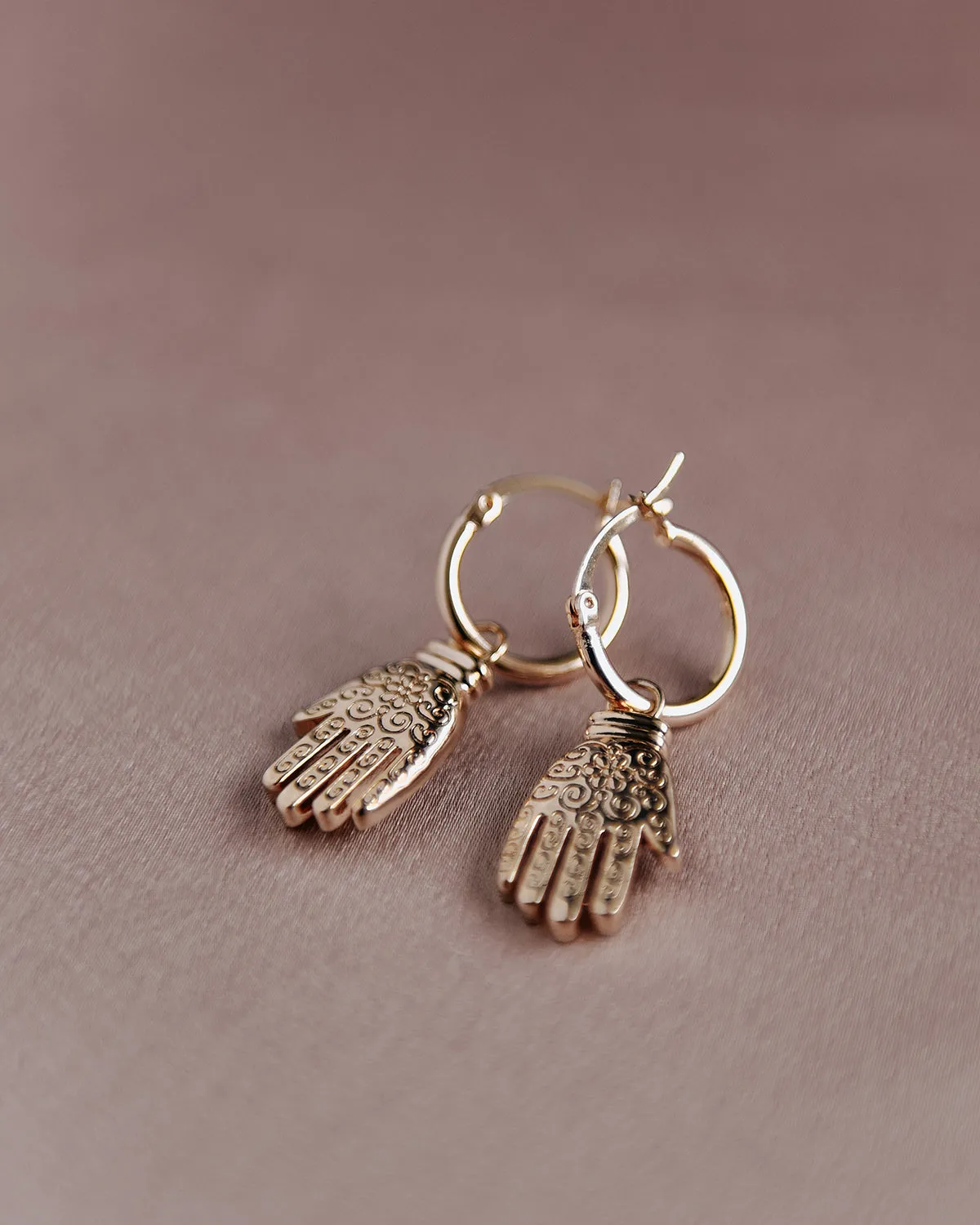 Madonna Hand Hoop Earrings sold by Rock n Rose product image thumbnail 4