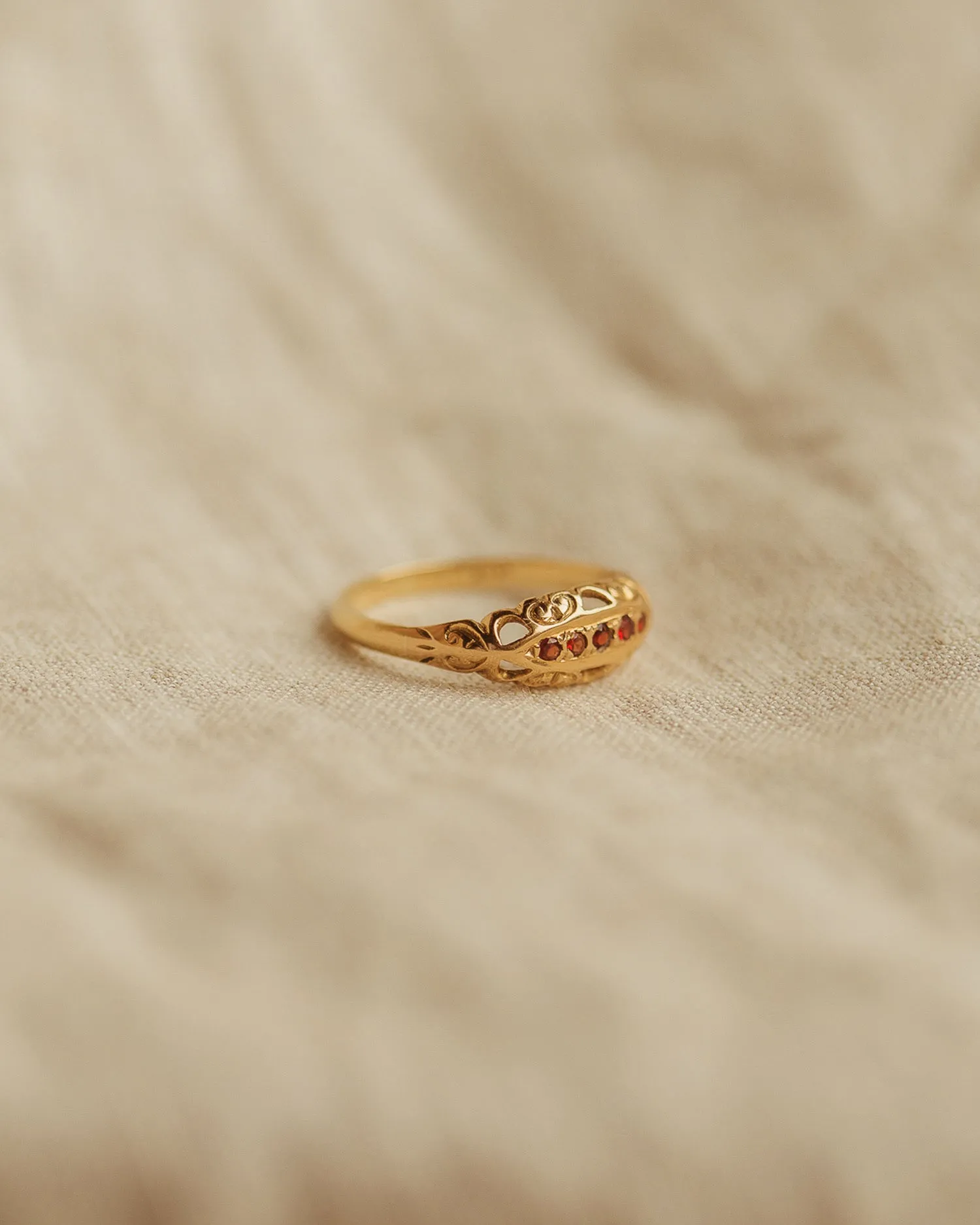 Audra 18ct Gold Garnet Ring sold by Rock n Rose product image thumbnail 3