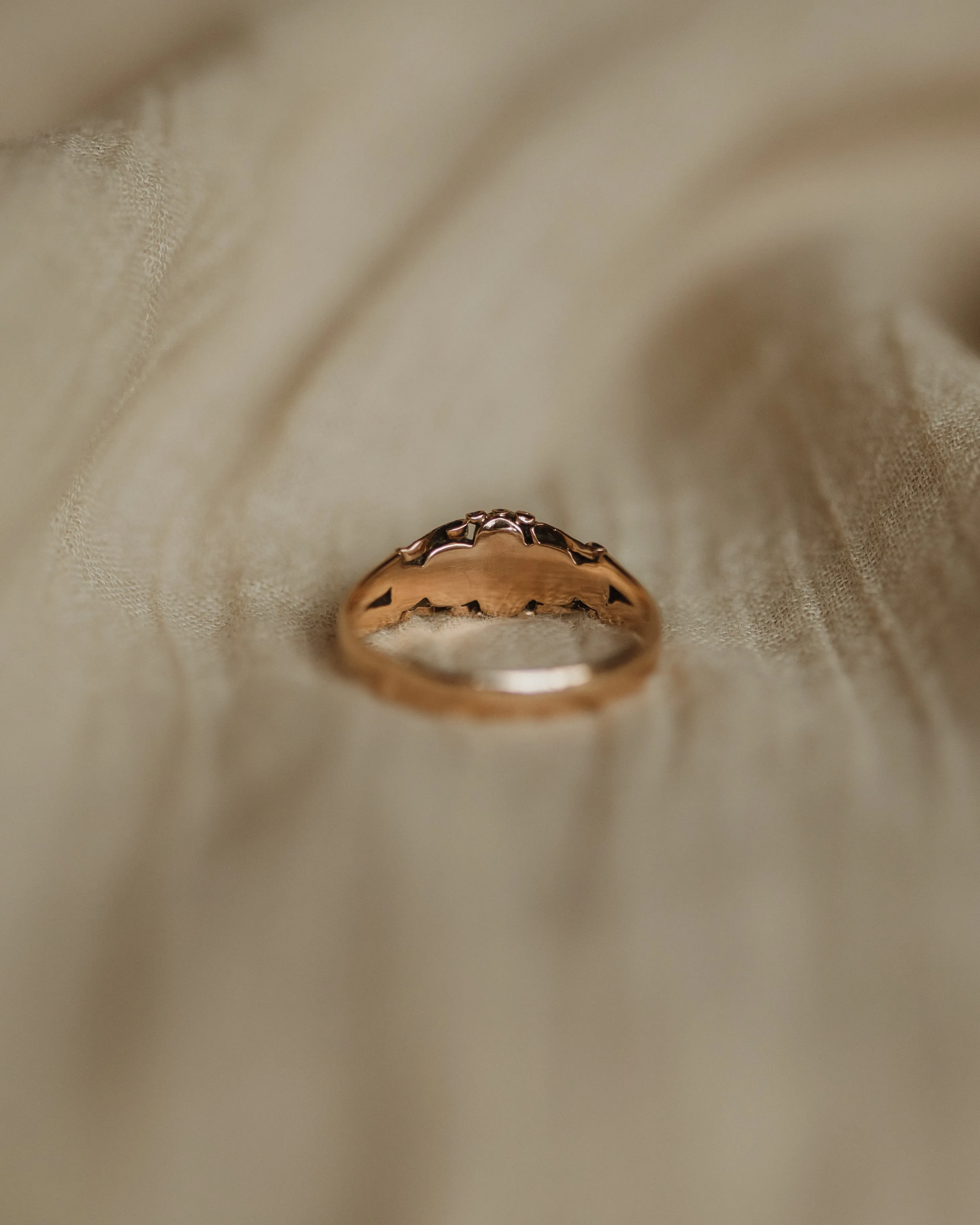 Esther Antique 15ct Gold Emerald & Pearl Ring sold by Rock n Rose product image thumbnail 5