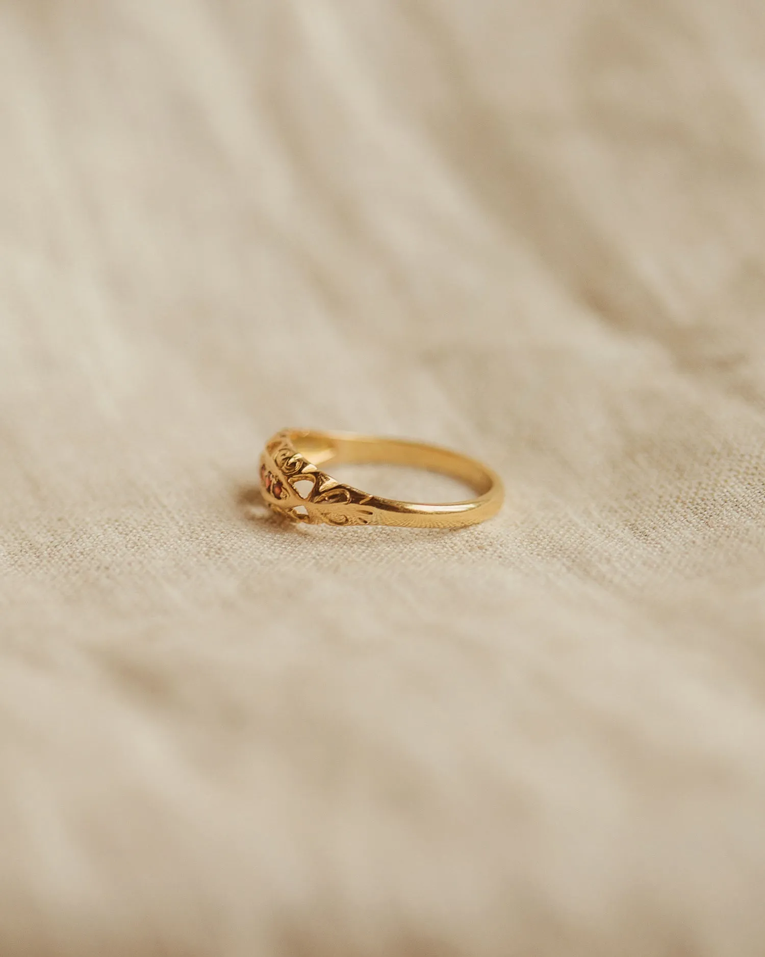 Audra 18ct Gold Garnet Ring sold by Rock n Rose product image thumbnail 5