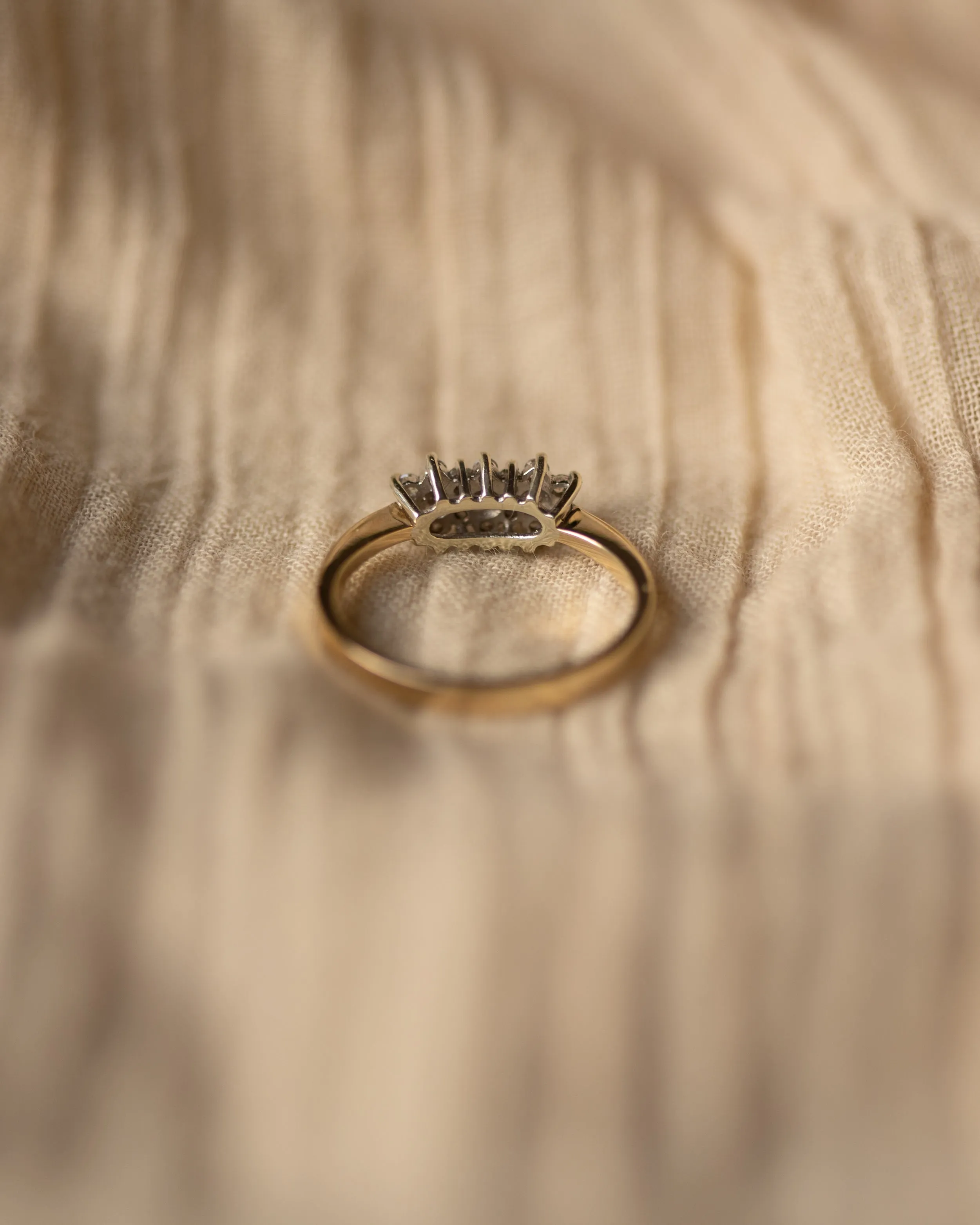 Madeline 1984 Vintage 9ct Gold Diamond Cluster Ring sold by Rock n Rose product image thumbnail 5