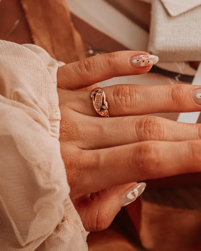 Cornelia 18ct Gold Diamond Scroll Ring sold by Rock n Rose