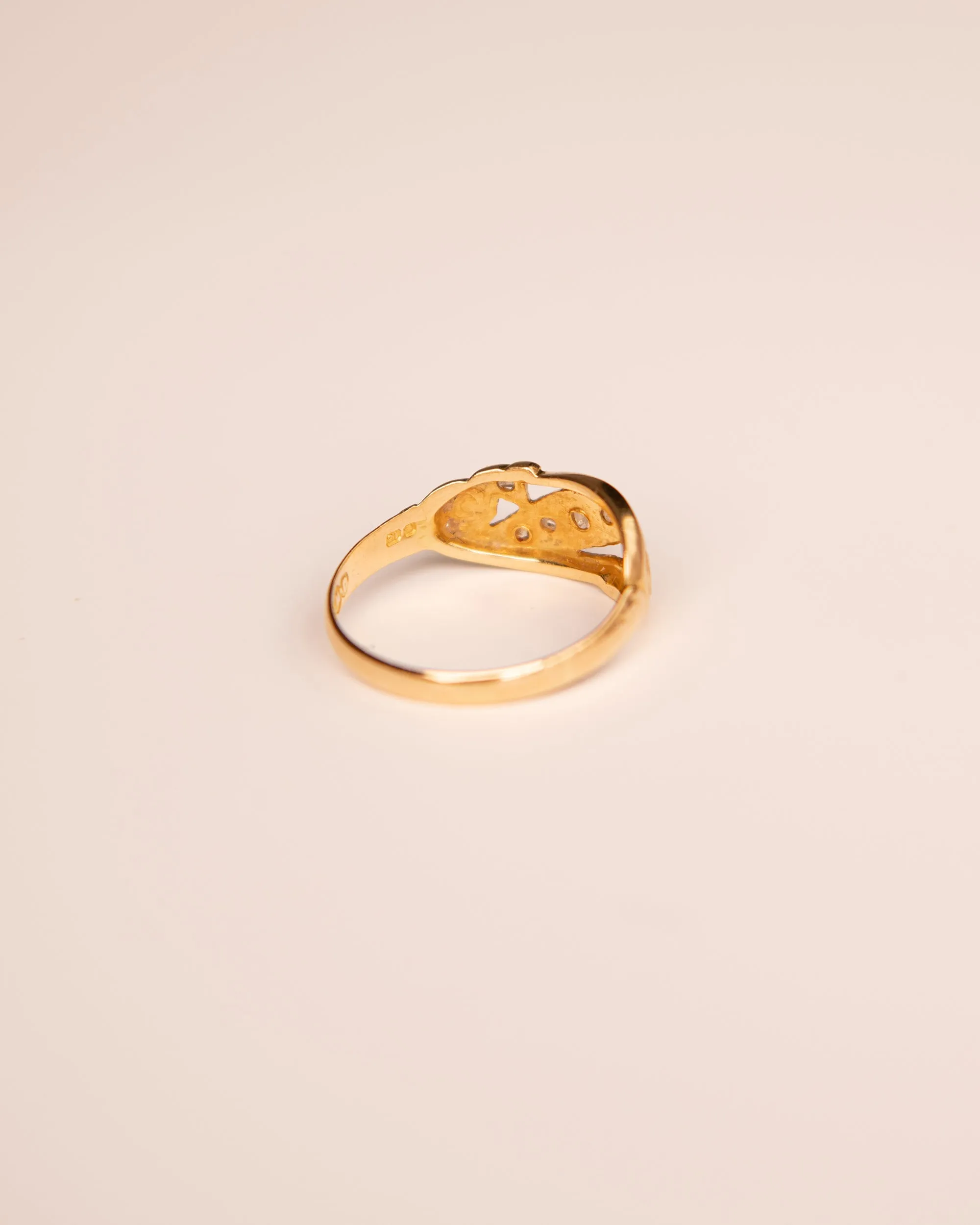 Cornelia 18ct Gold Diamond Scroll Ring sold by Rock n Rose product image thumbnail 5