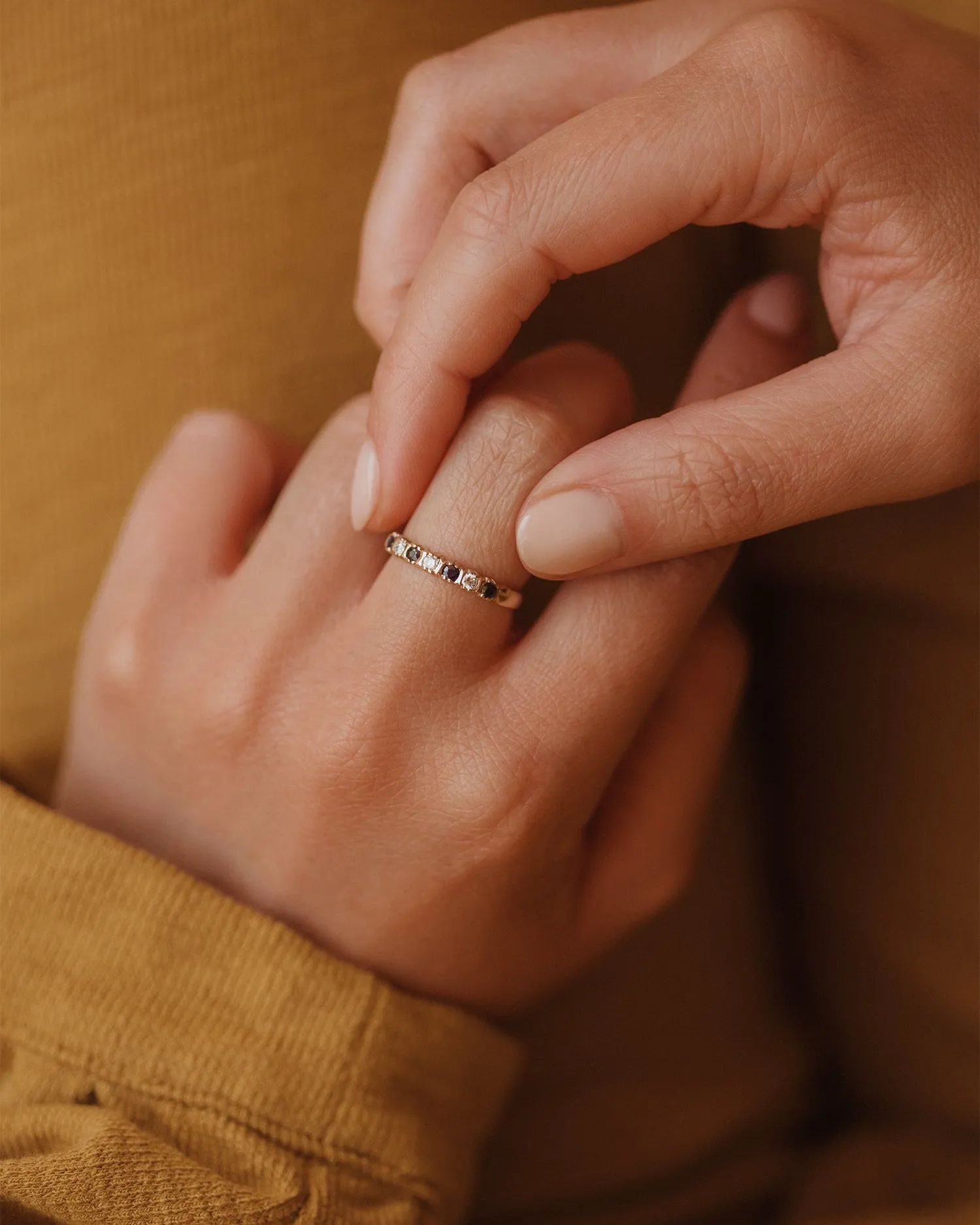 Susanna 1988 9ct Gold Sapphire Half Eternity Ring sold by Rock n Rose product image thumbnail 5