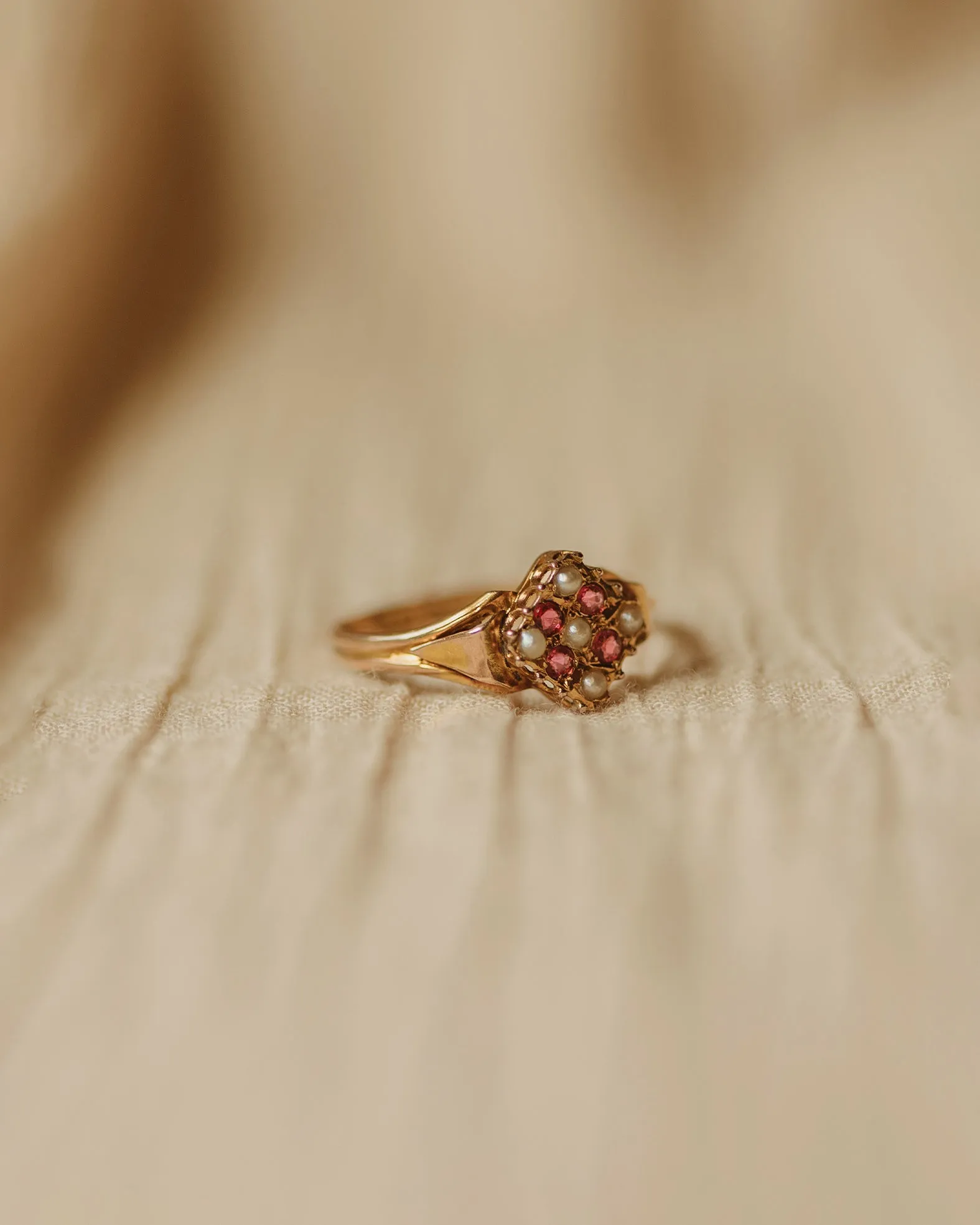 Dorothy 9ct Gold Ruby & Pearl Ring sold by Rock n Rose product image thumbnail 3