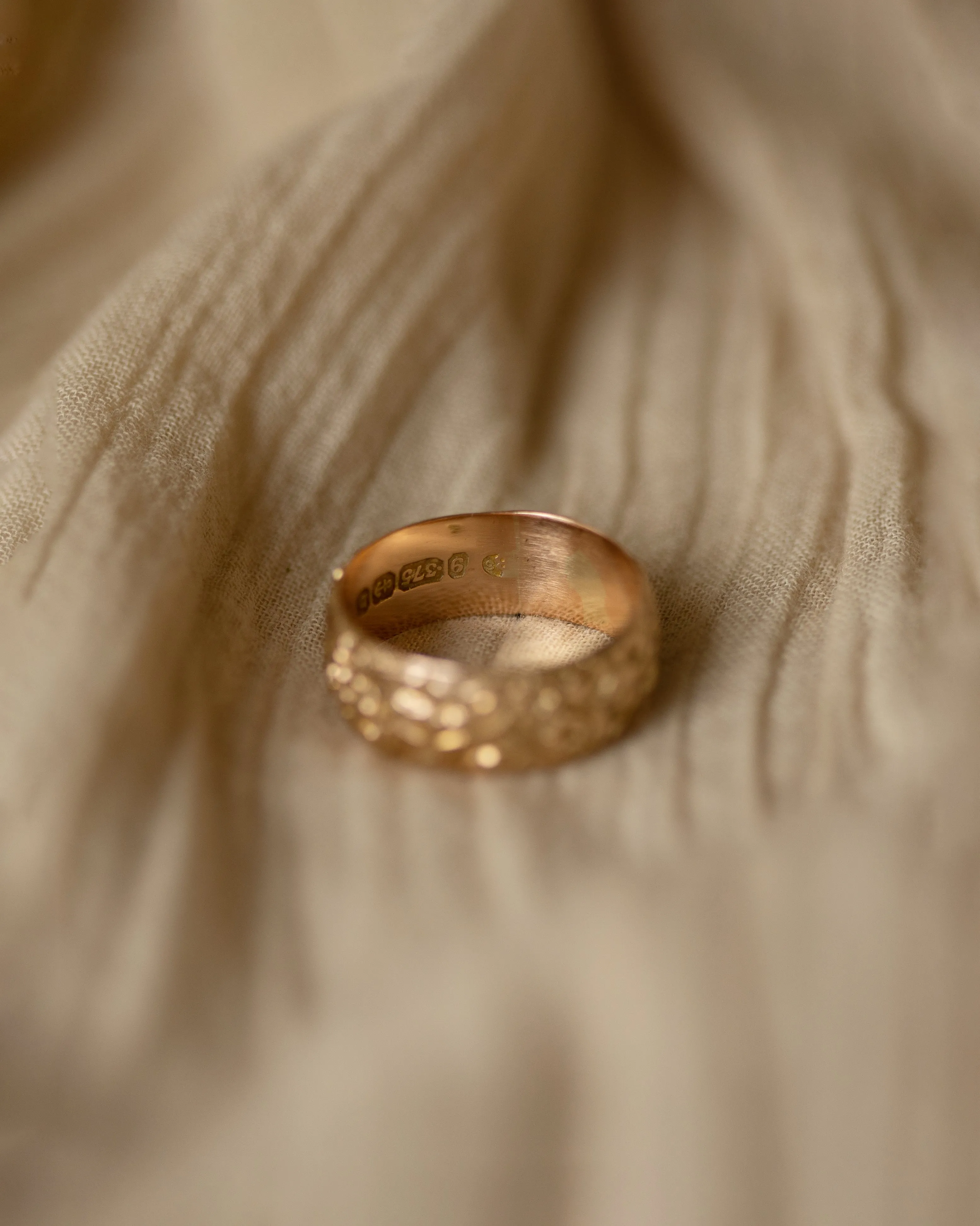 Rosemary 1895 Antique 9ct Gold Floral Band Ring sold by Rock n Rose product image thumbnail 4