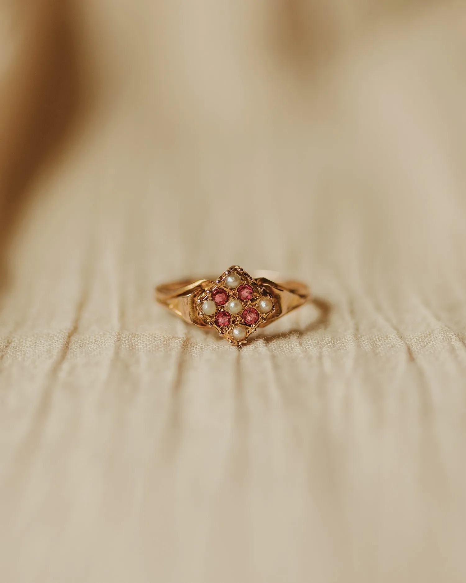 Dorothy 9ct Gold Ruby & Pearl Ring sold by Rock n Rose product image thumbnail 2