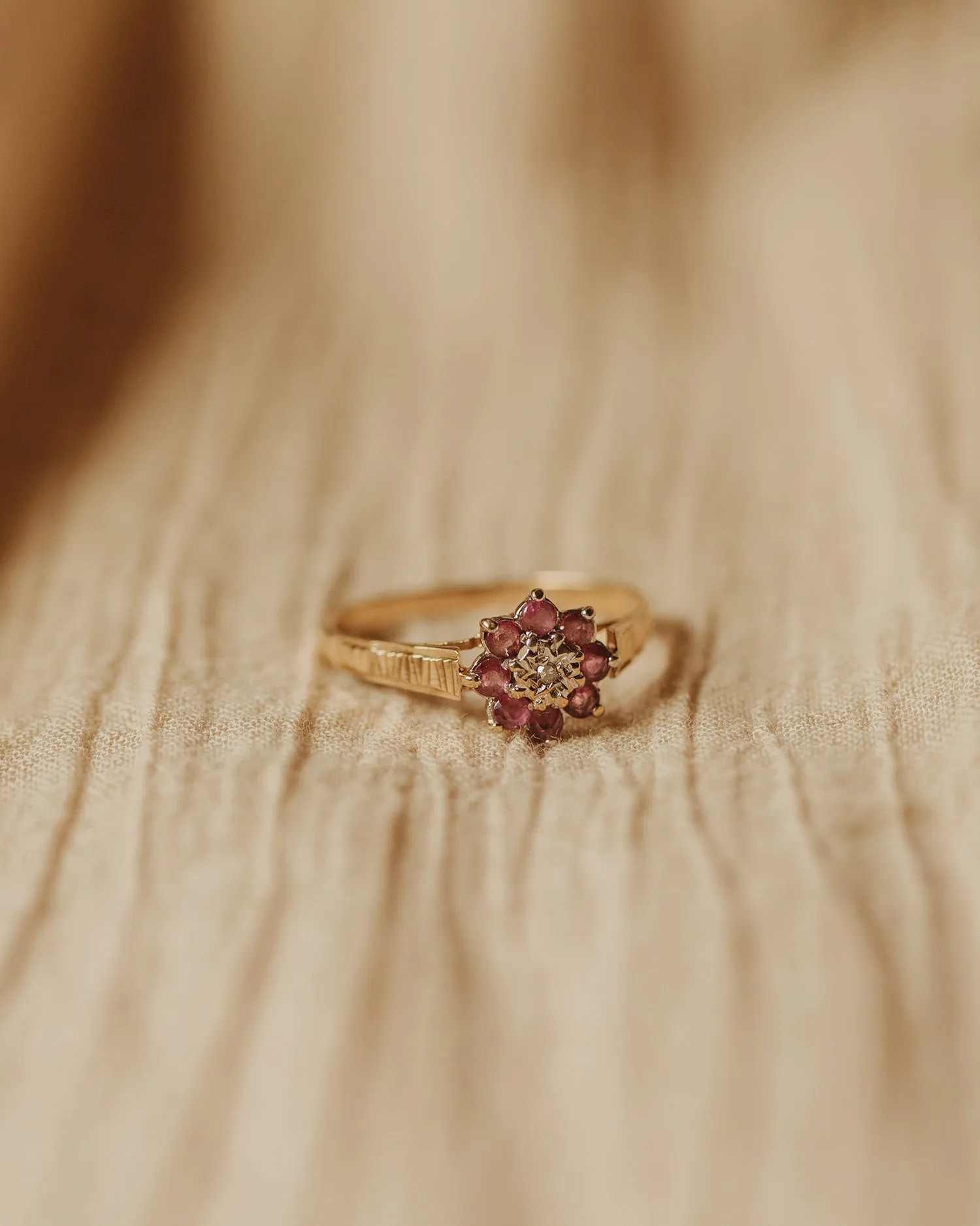 Rosalie 9ct Gold Ruby & Diamond Ring sold by Rock n Rose product image thumbnail 3