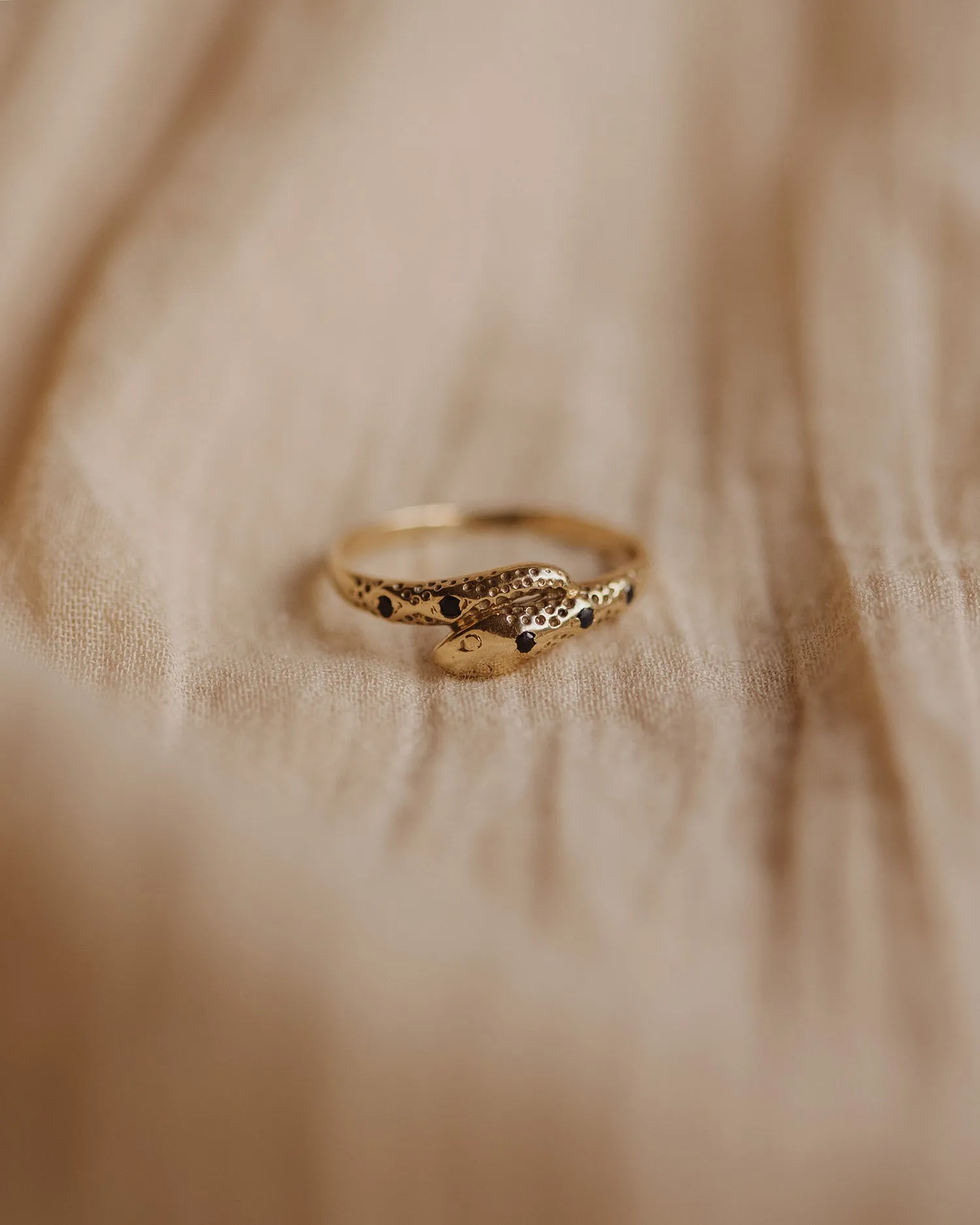 Minerva 9ct Gold Sapphire Snake Ring sold by Rock n Rose