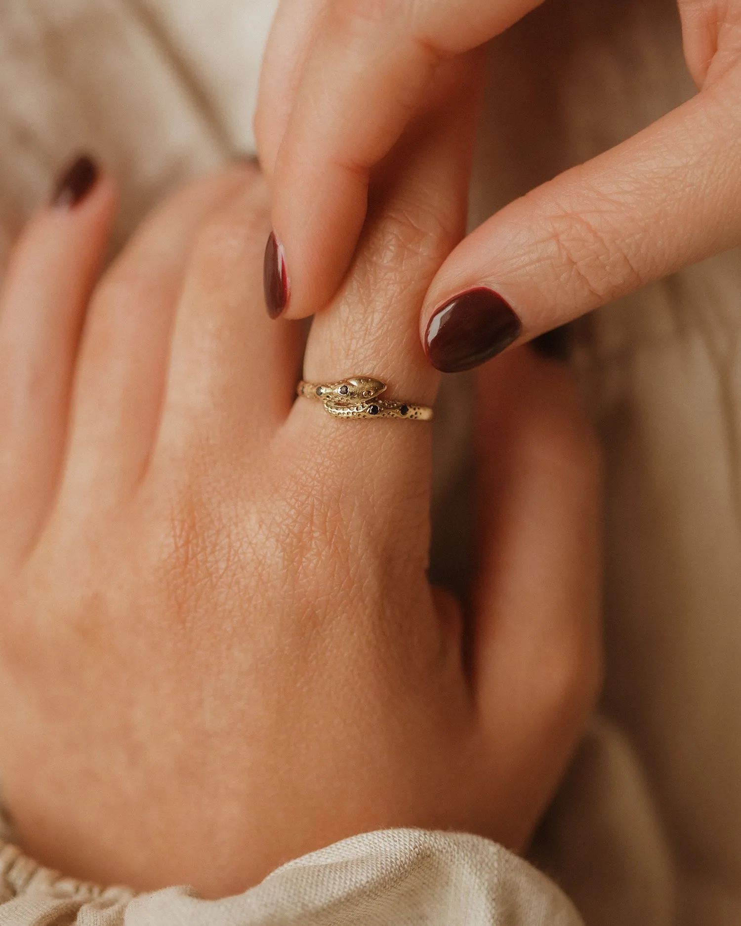 Minerva 9ct Gold Sapphire Snake Ring sold by Rock n Rose product image thumbnail 2