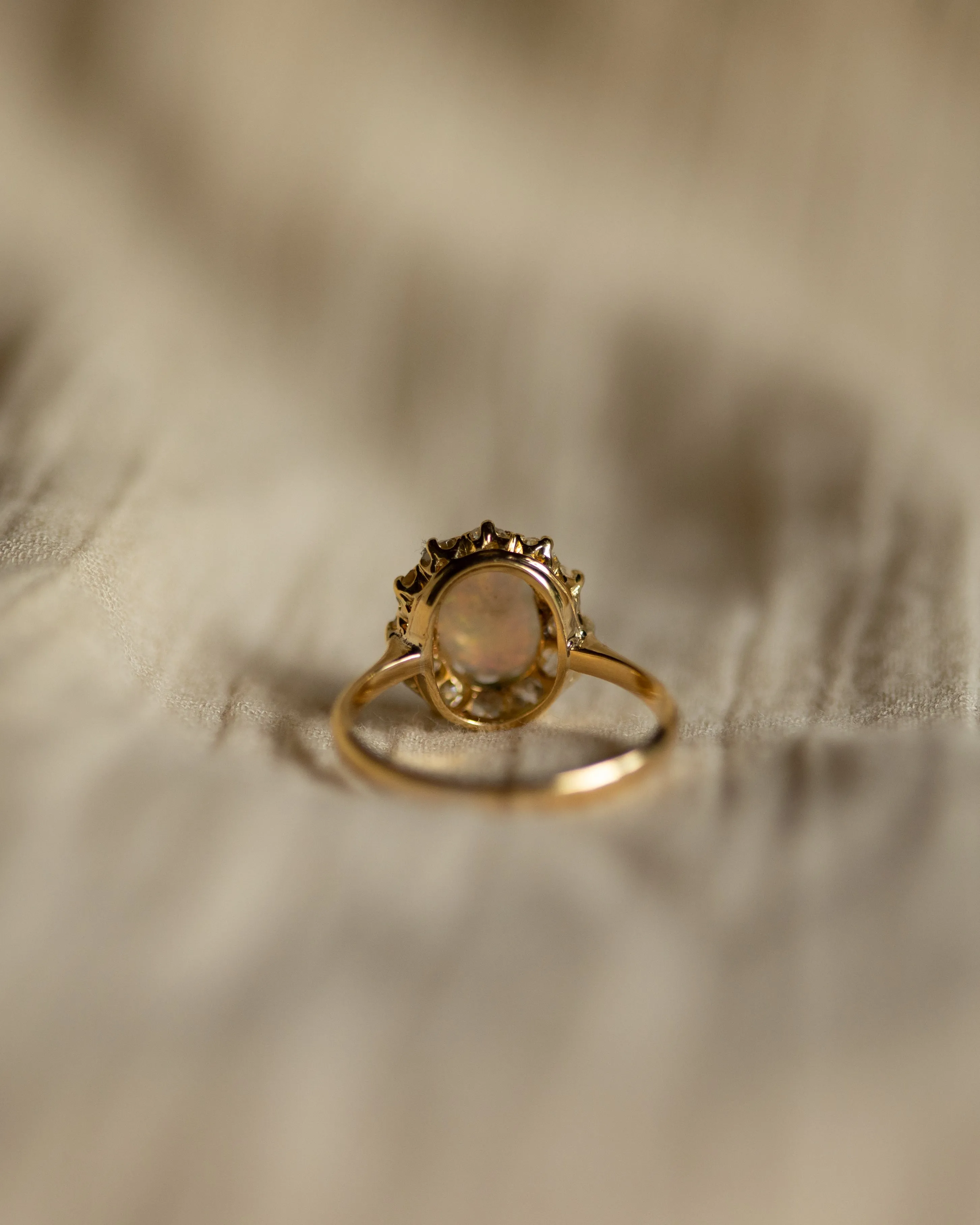 Maeve Antique 18ct Gold Opal & Diamond Cluster Ring sold by Rock n Rose product image thumbnail 5