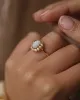 Maeve Antique 18ct Gold Opal & Diamond Cluster Ring sold by Rock n Rose