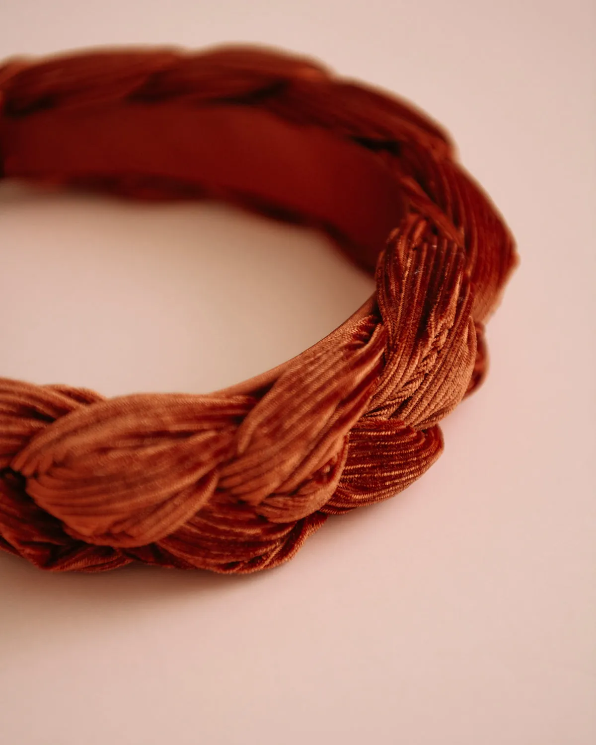 Millicent Rust Velvet Plaited Headband sold by Rock n Rose product image thumbnail 5