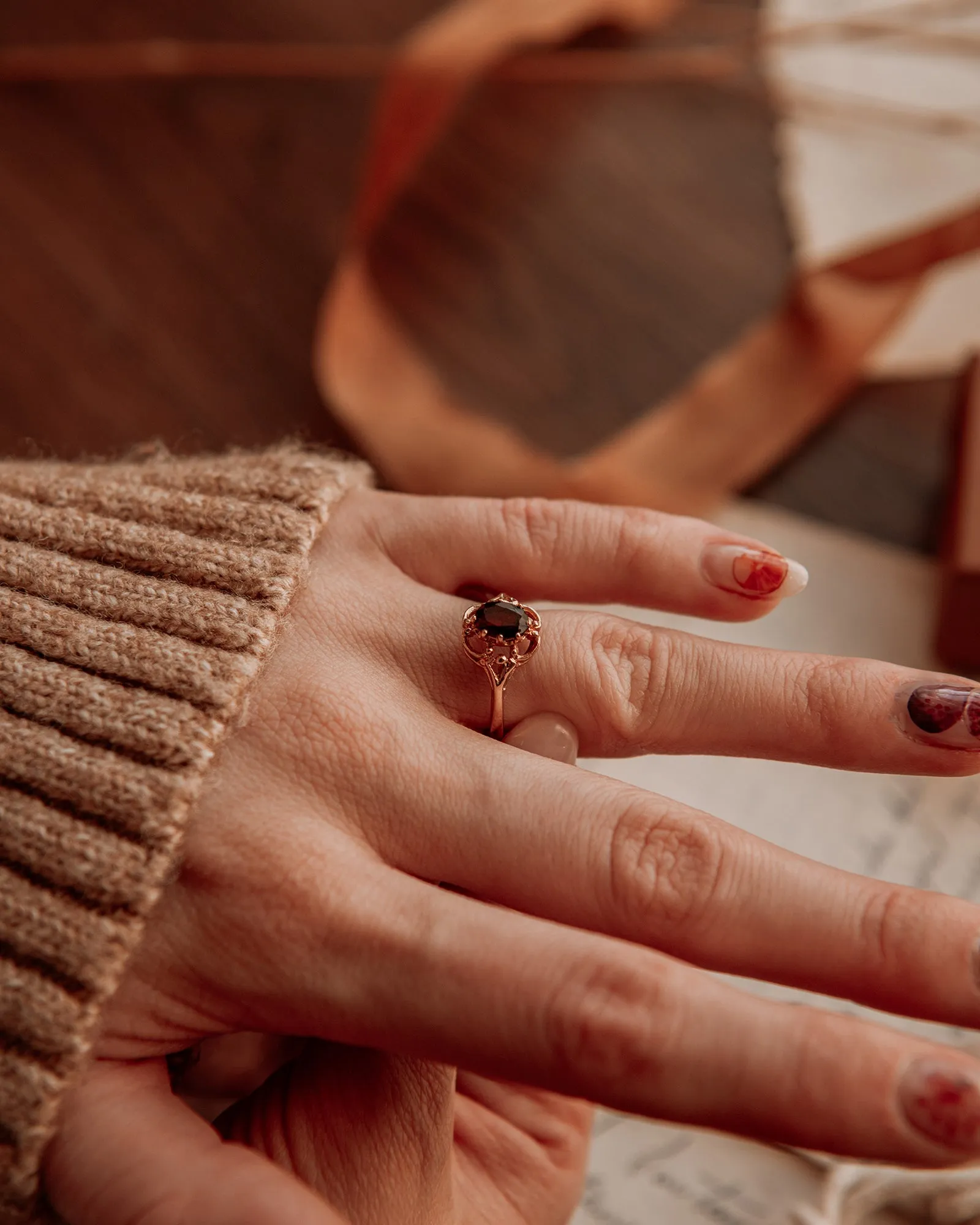 Keziah 9ct Gold Garnet Ring sold by Rock n Rose product image thumbnail 5