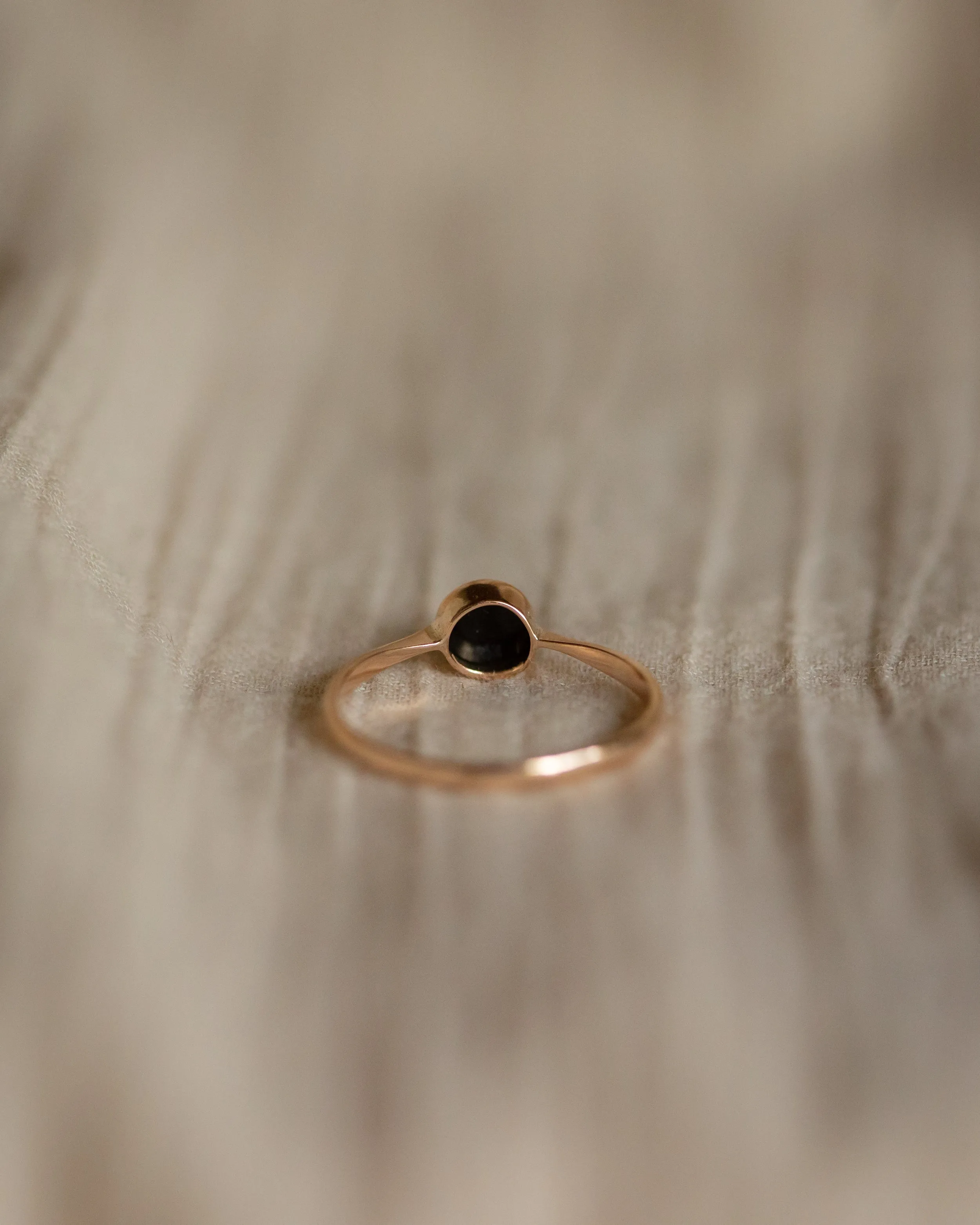 Clover Antique 9ct Gold Black Onyx Solitaire Ring sold by Rock n Rose product image thumbnail 5