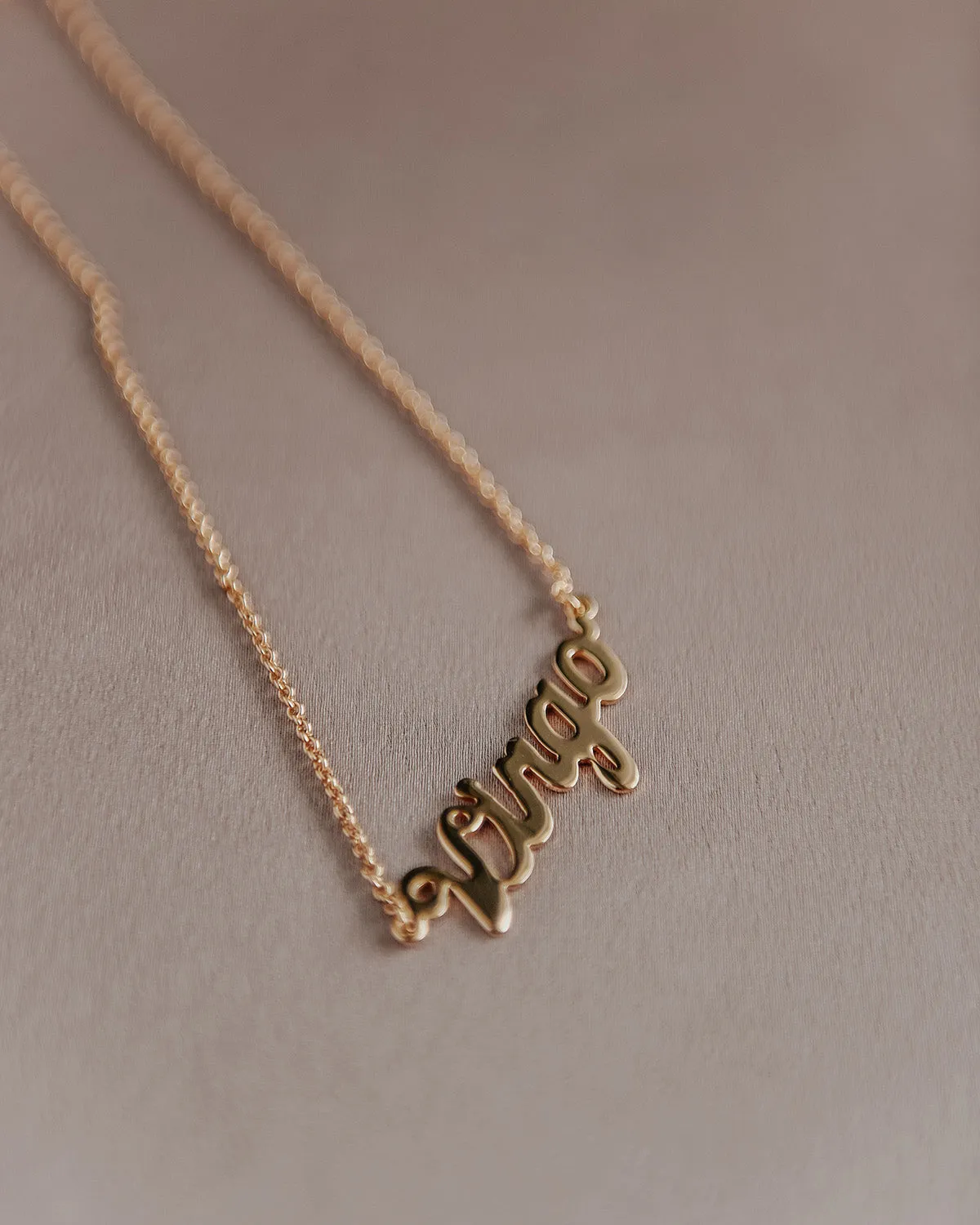 Virgo Zodiac Nameplate Necklace sold by Rock n Rose